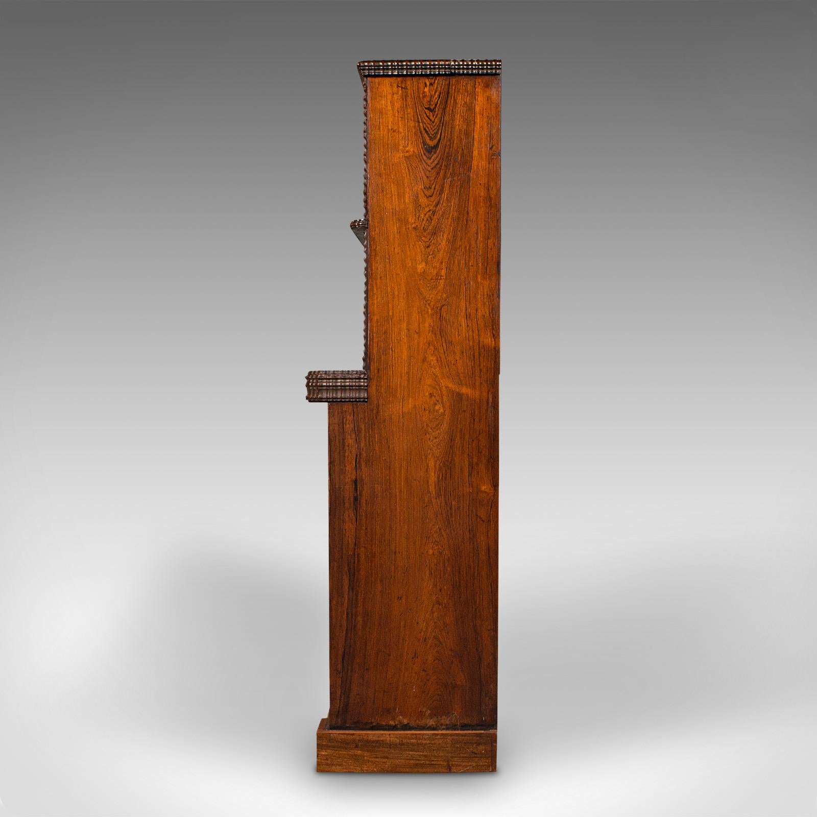 19th Century Antique Bookcase Cabinet, English, Side, Cocktail Cupboard, Regency, Circa 1820 For Sale