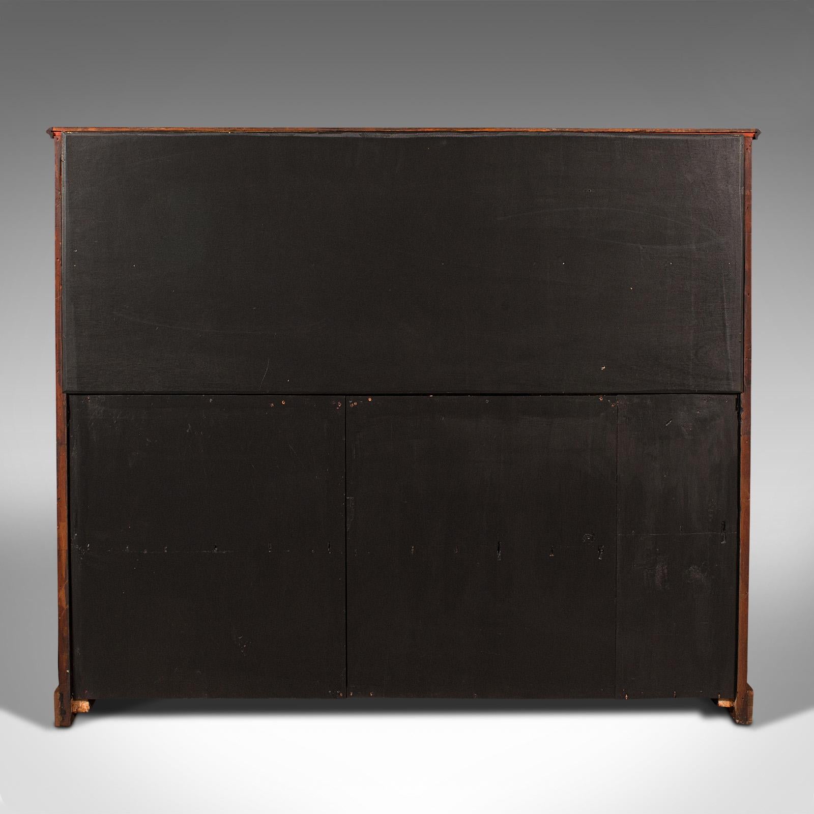 Wood Antique Bookcase Cabinet, English, Side, Cocktail Cupboard, Regency, Circa 1820 For Sale