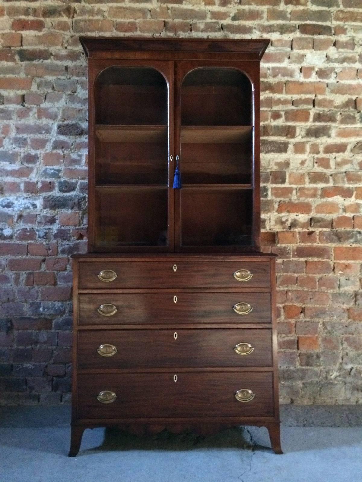 Antique Bookcase Chest of Drawers Mahogany Victorian, 19th Century, 1845 In Excellent Condition In Longdon, Tewkesbury