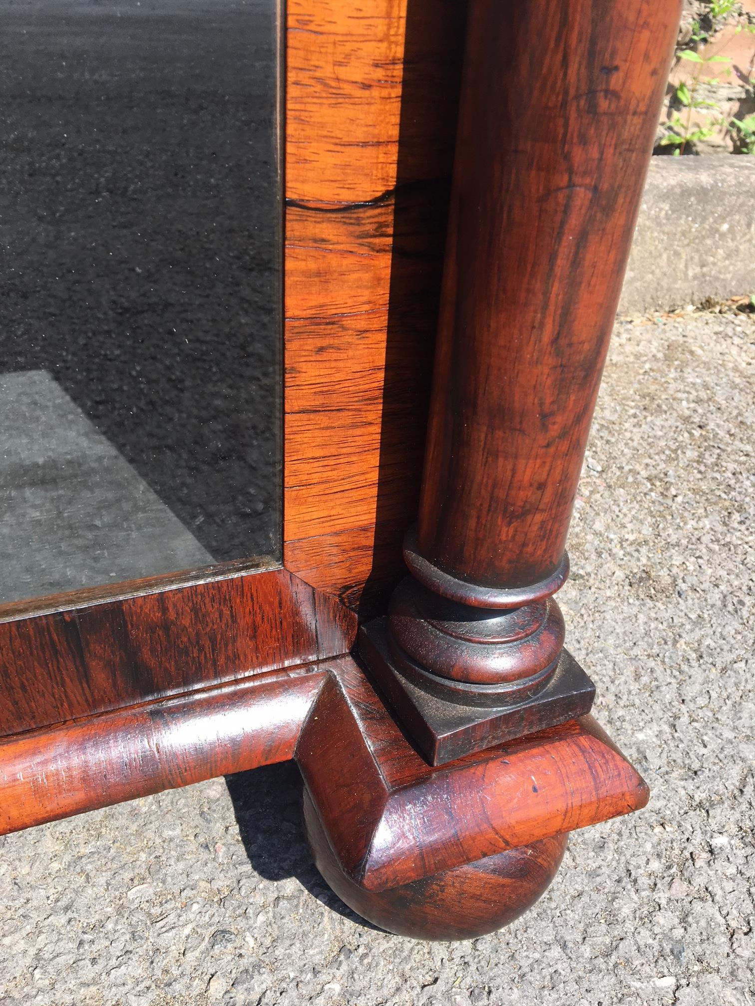 19th Century Antique Bookcase in Rosewood, English, circa 1830