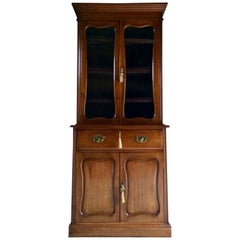 Antique Bookcase Secretaire Cabinet Mahogany Victorian 19th Century, 1875