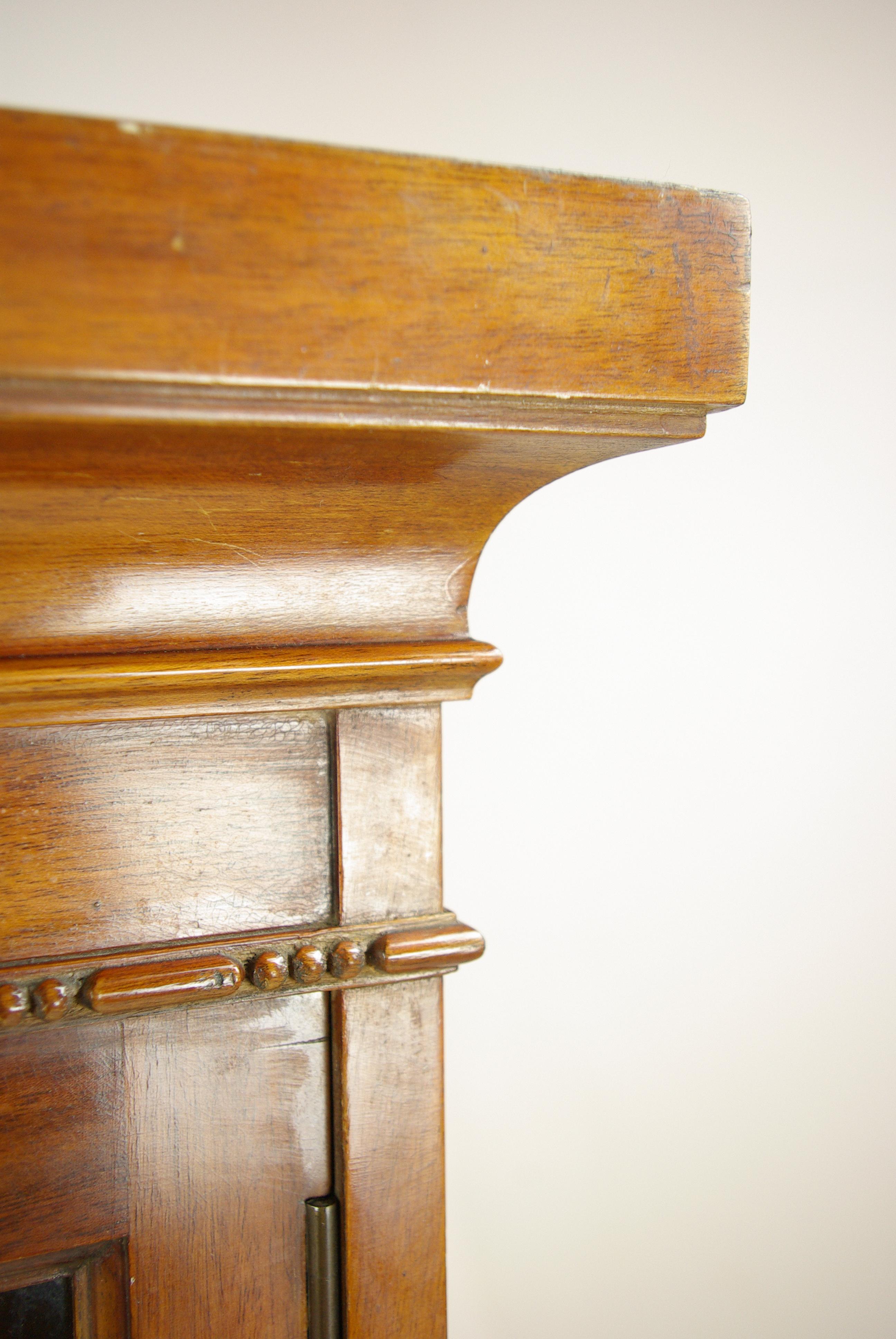 Scottish Antique Bookcase, Walnut Display Cabinet, 2 Astragal Doors, Antiques, B1254