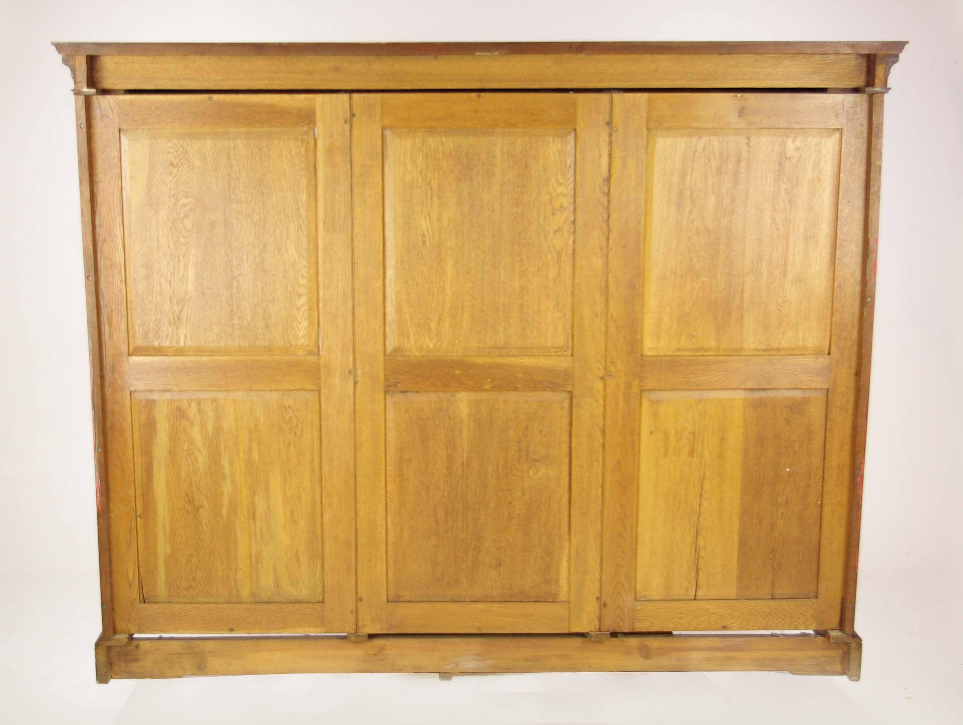 Antique Bookcase, Walnut Display Cabinet, 3 Door Bookcase, Scotland 1900, B1275 3