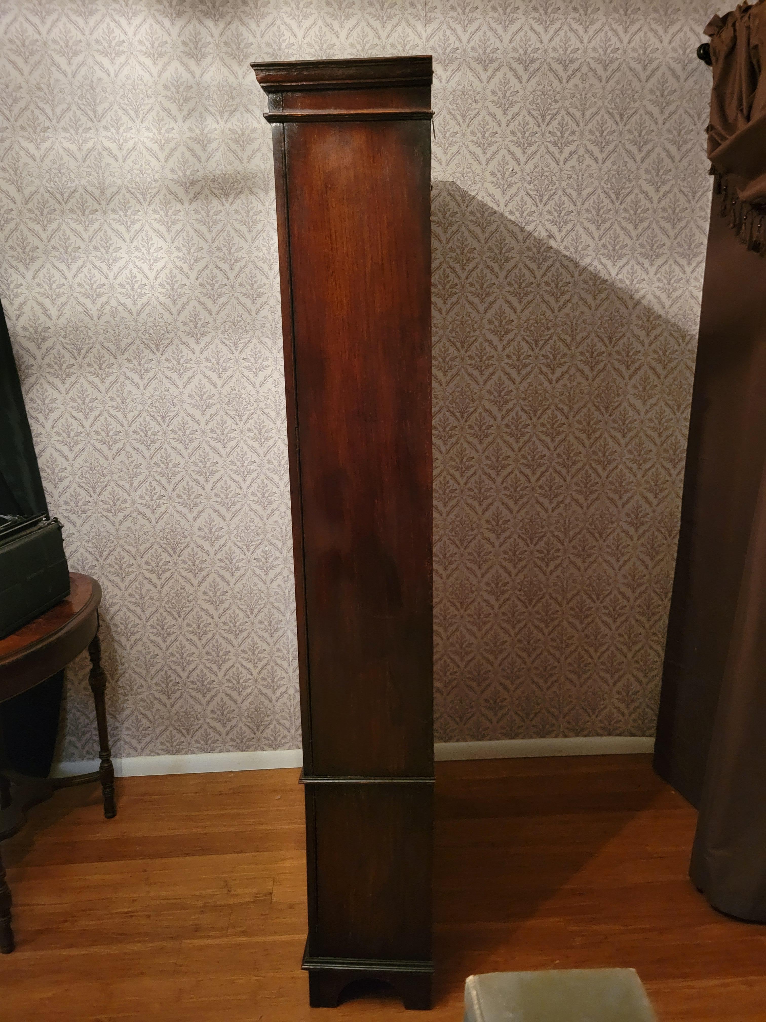 Antique Solid Wood Bookcase with Glass Doors - 75