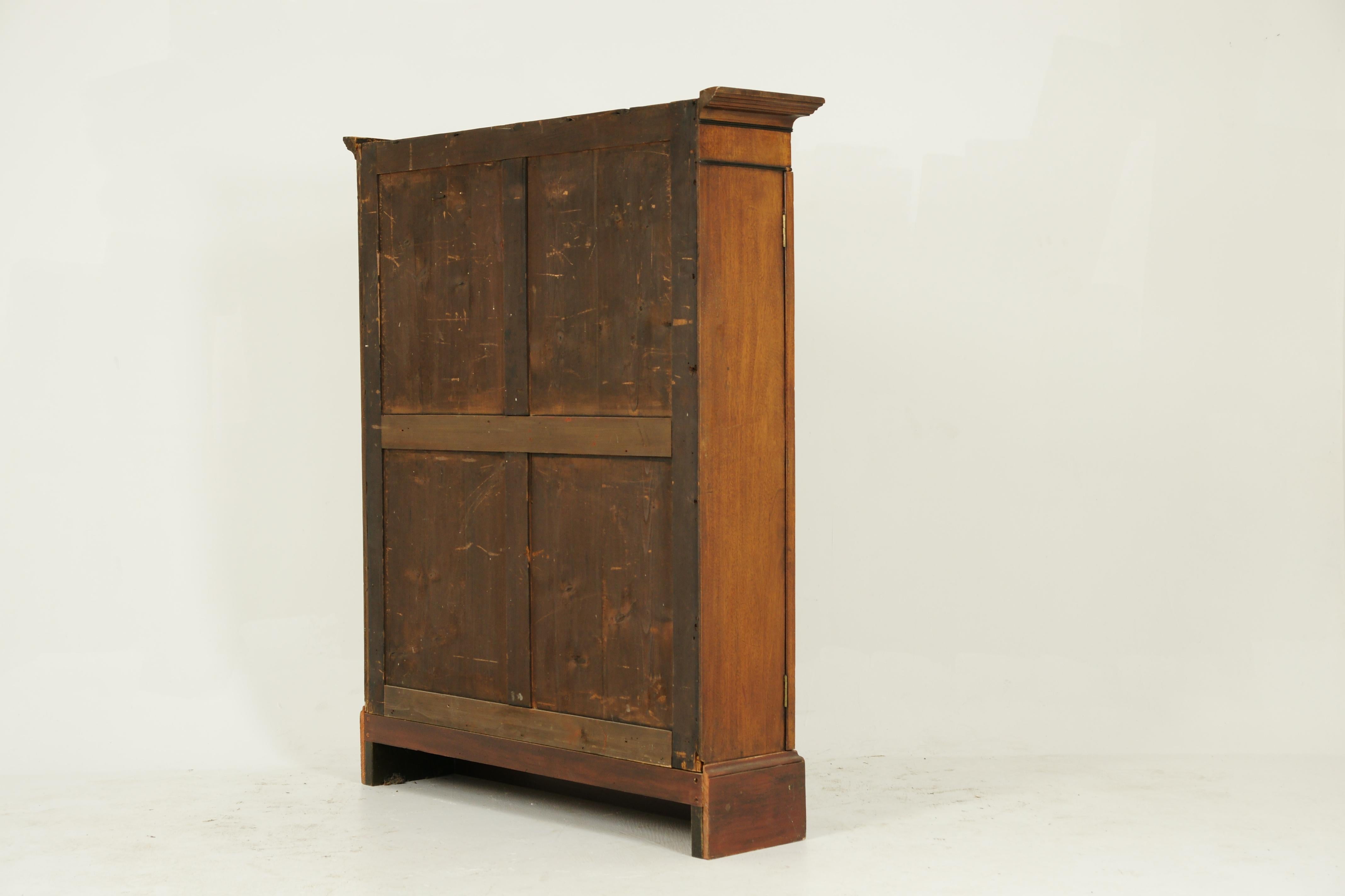 Antique Bookcase, Inlaid Bookcase, Display Cabinet, Scotland, 1910 2