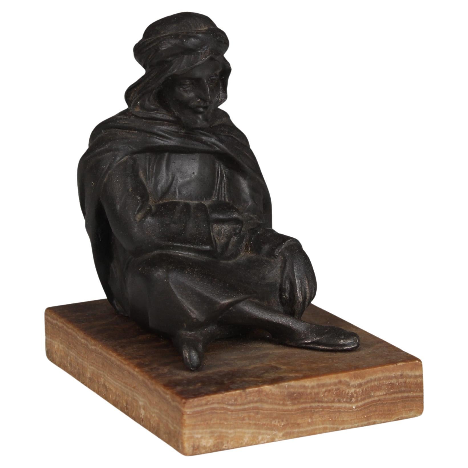 Antique Bookend Bedouin, Marble Base, Arabic Man, France, 1880s