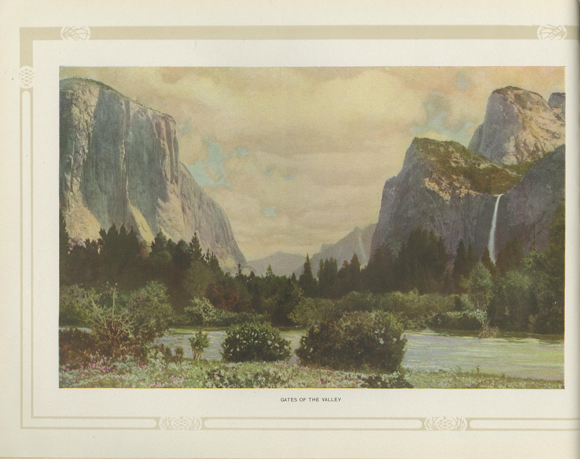 Antique Booklet 'Yosemite National Park' by O.W. Lehmer, 1912 In Fair Condition In Langweer, NL