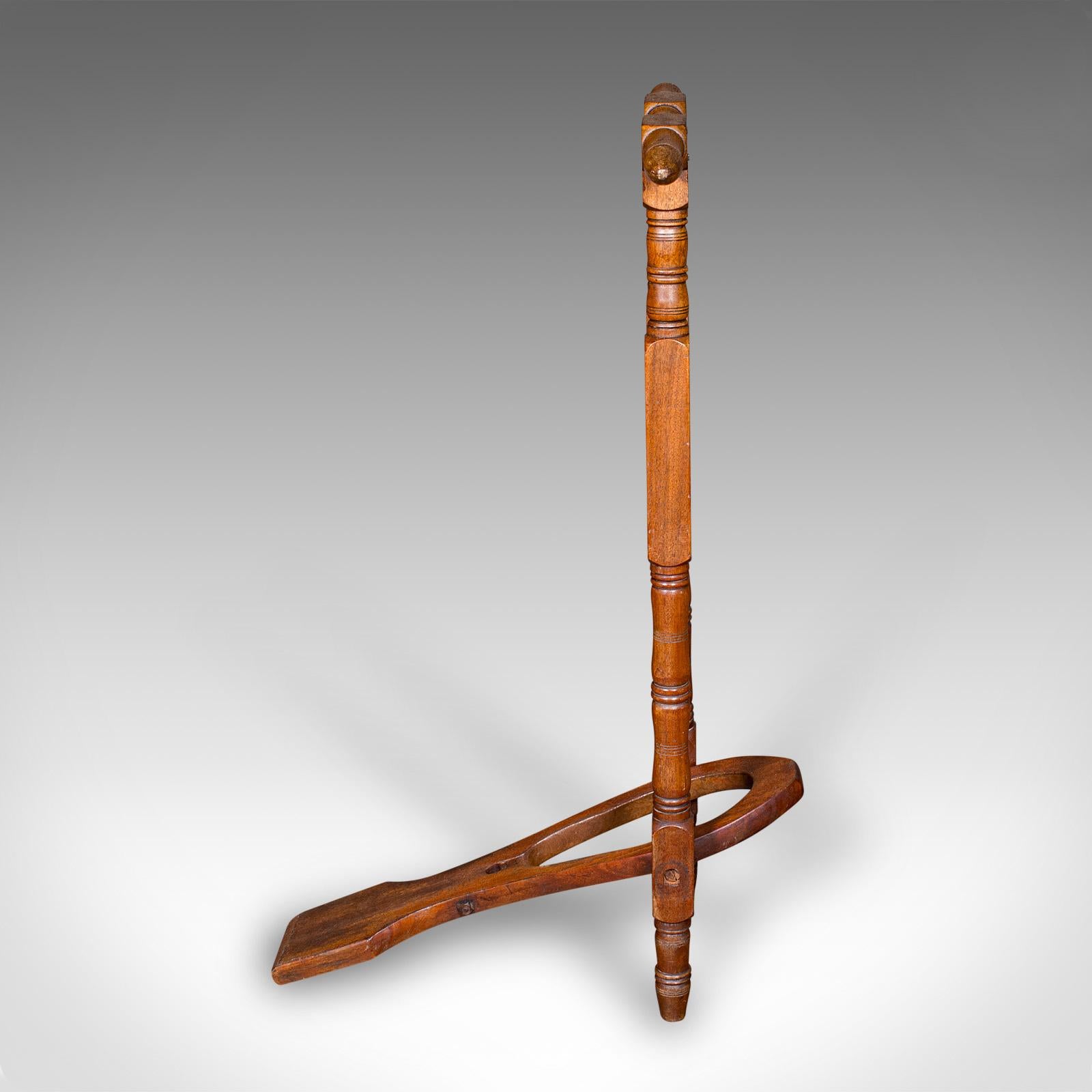 Antique Boot Jack, English, Walnut, Folding Shoe Pull, Victorian, Circa 1870 In Good Condition For Sale In Hele, Devon, GB