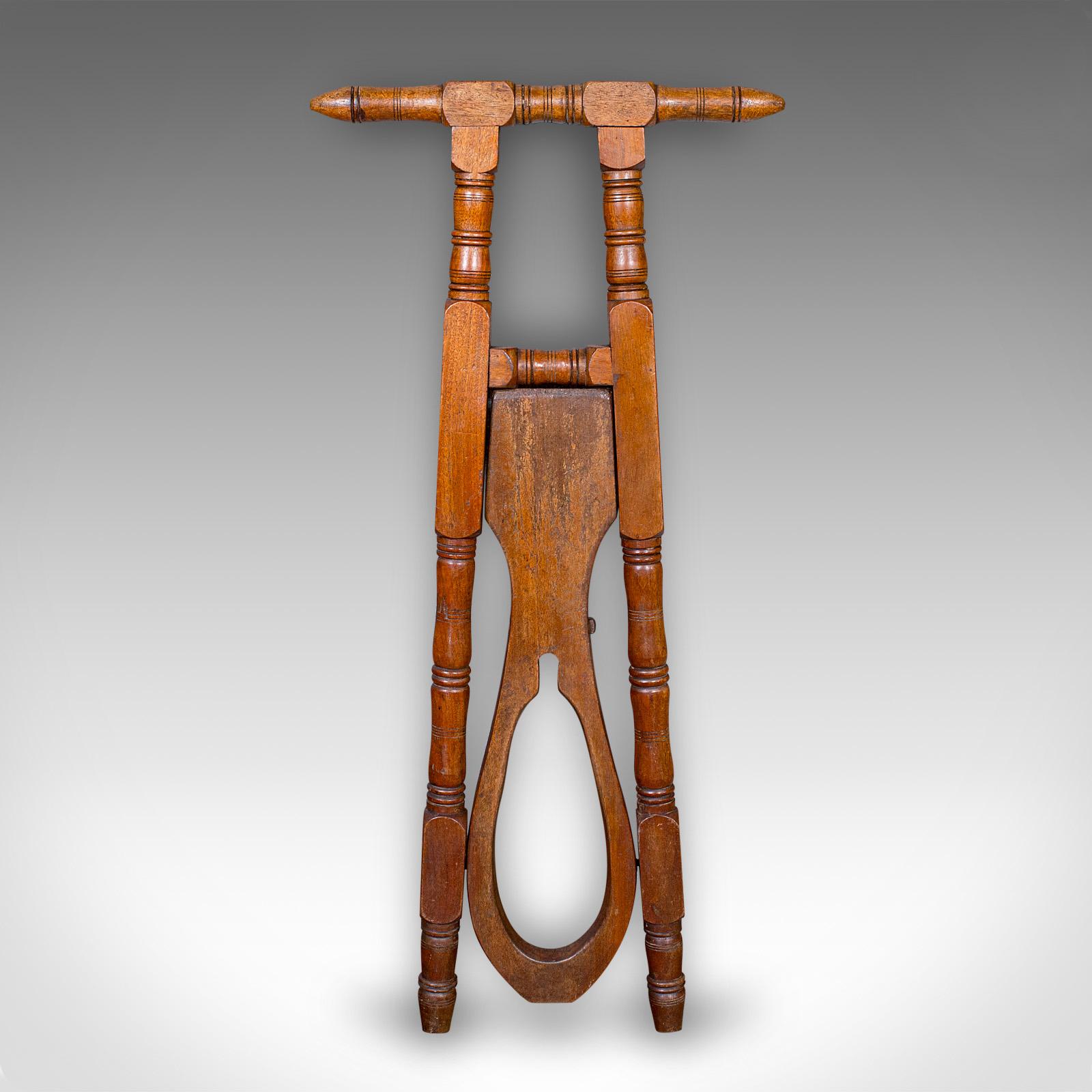 Antique Boot Jack, English, Walnut, Folding Shoe Pull, Victorian, Circa 1870 For Sale 4