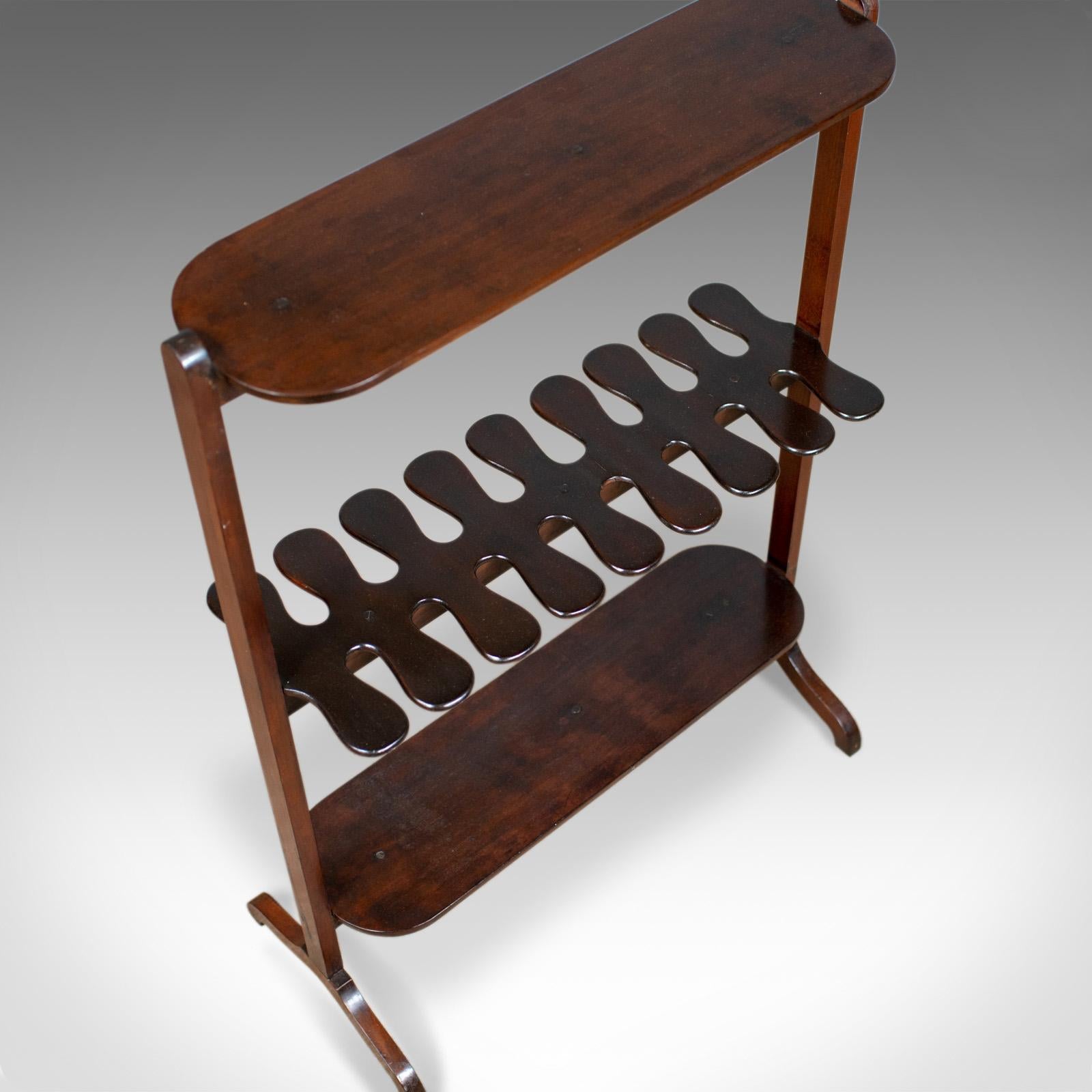 20th Century Antique Boot Rack, English, Edwardian, Riding, Crop, Stand, Mahogany, circa 1910