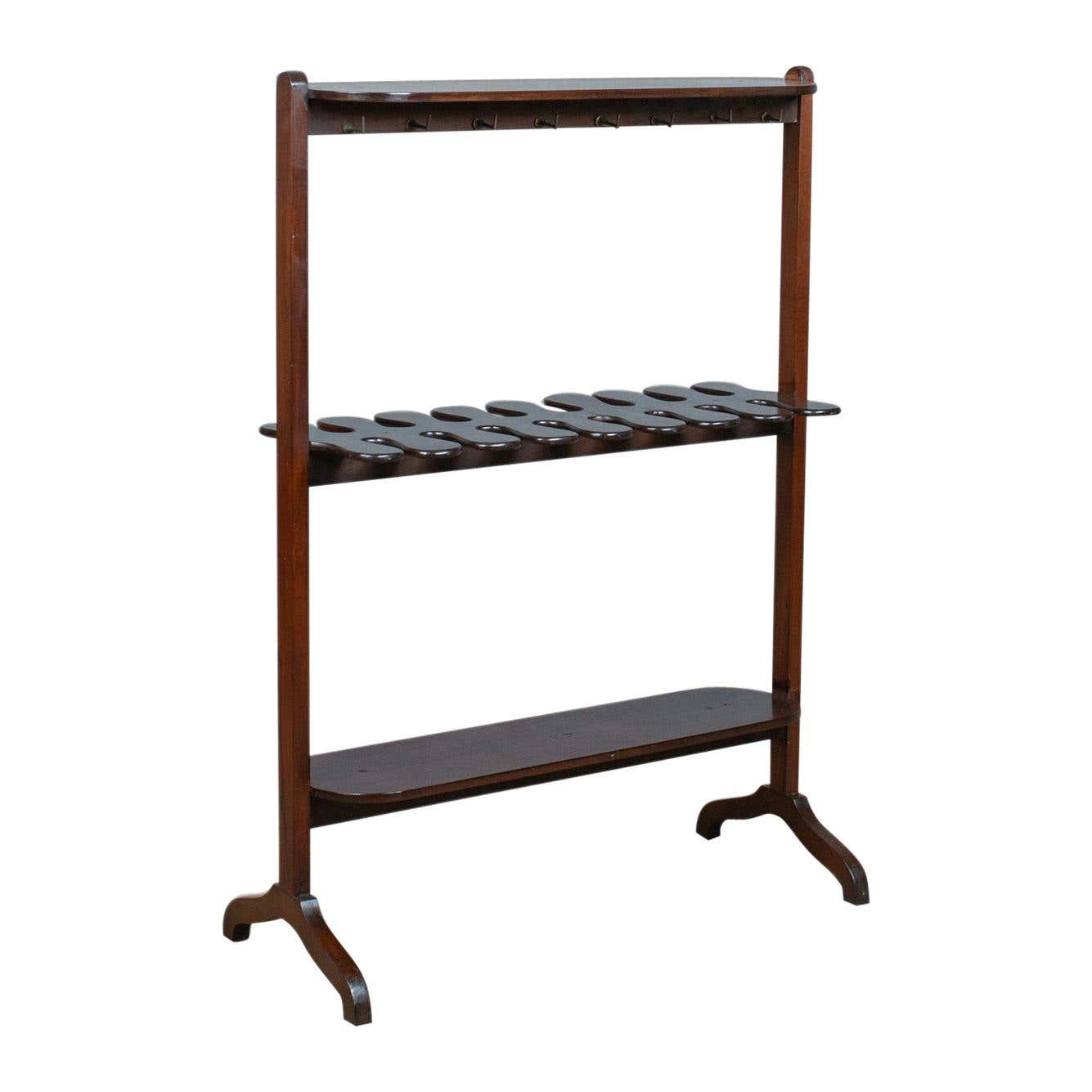 Antique Boot Rack, English, Edwardian, Riding, Crop, Stand, Mahogany ...
