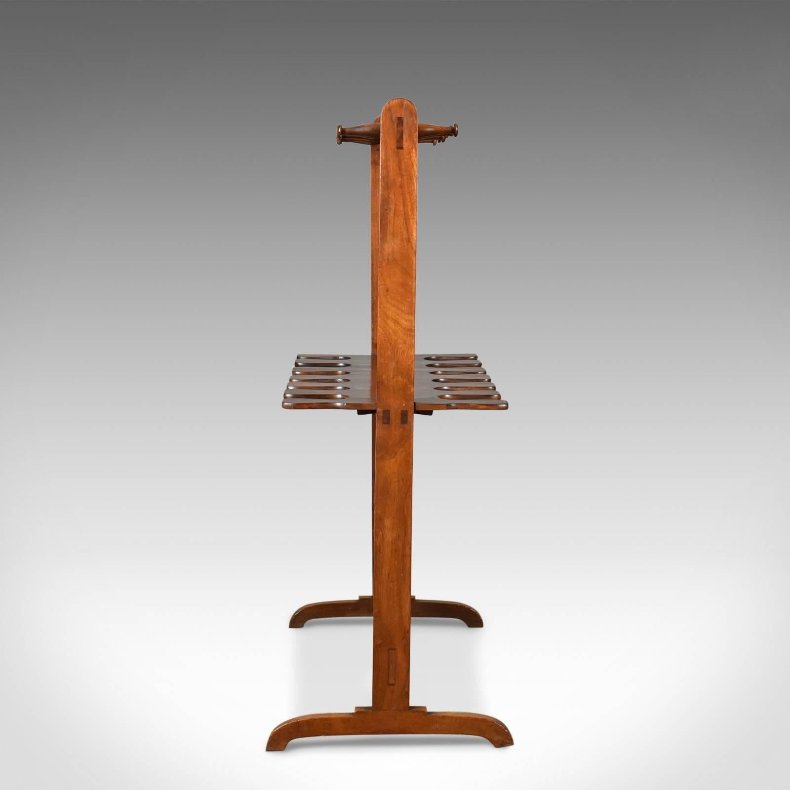 Antique, Boot Rack, Welsh, Victorian, Riding Crop Stand, Mahogany, circa 1890 In Good Condition In Hele, Devon, GB