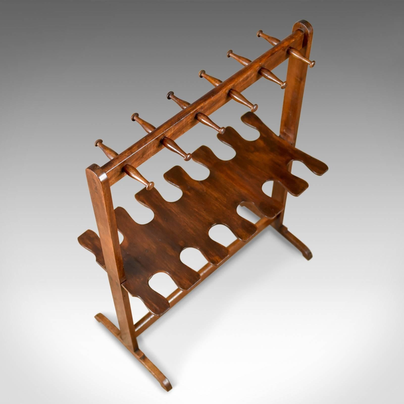 19th Century Antique, Boot Rack, Welsh, Victorian, Riding Crop Stand, Mahogany, circa 1890