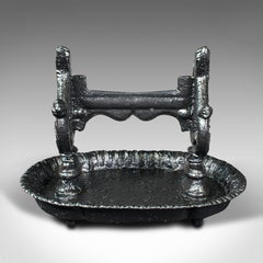 Antique Boot Scraper and Pull, English, Cast Iron Entrance Scrape, Late Georgian