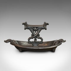 Antique Boot Scraper, English, Pull, Coalbrookdale, Art Nouveau, circa 1890
