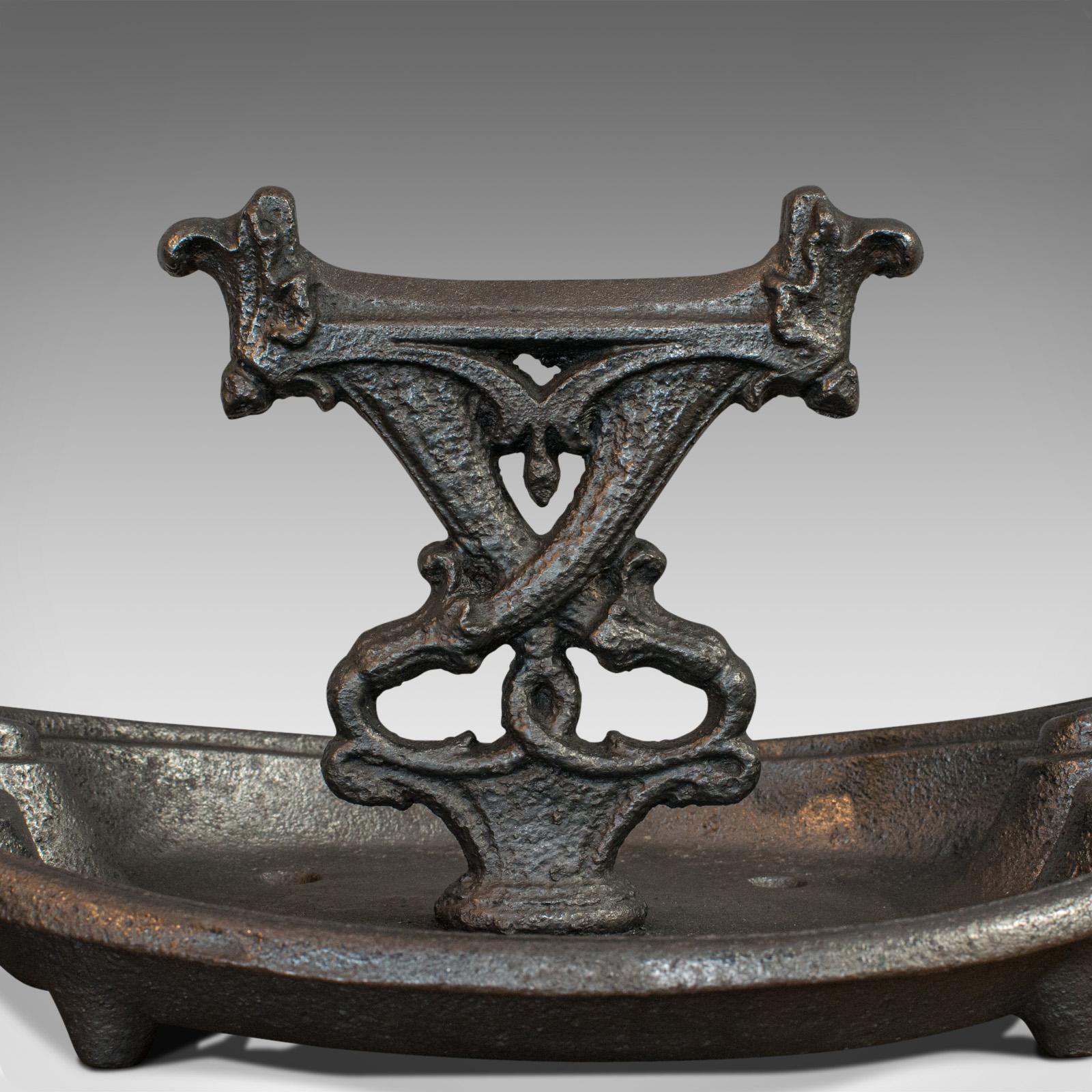 Antique Boot Scraper, English, Pull, Coalbrookdale, Art Nouveau, circa 1890 For Sale 2