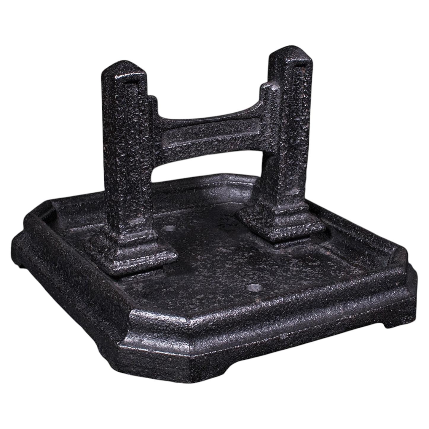Antique Boot Scraper & Pull, English Cast Iron, Entrance Shoe Cleaner, Victorian For Sale