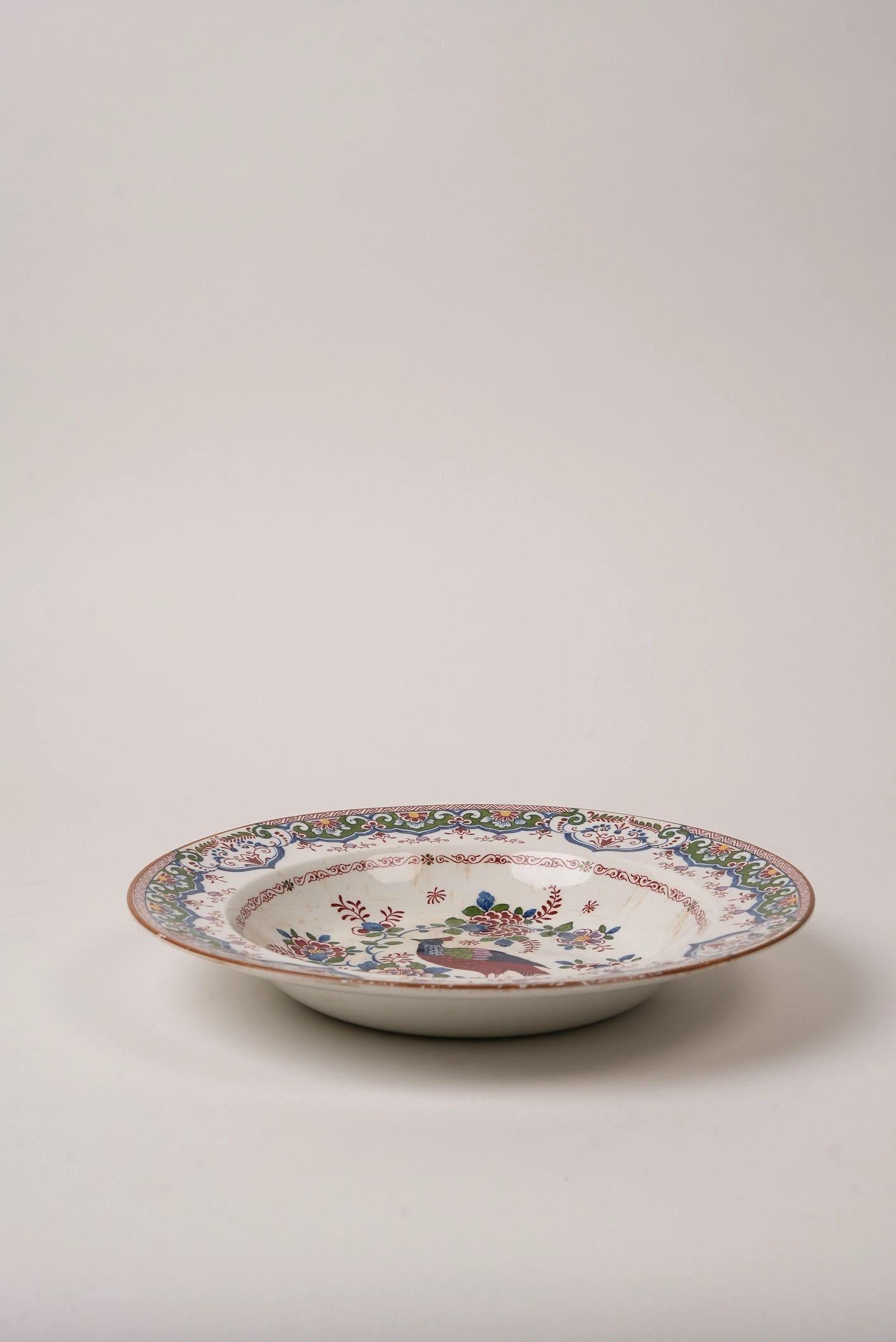Antike Booth's 'Old Dutch Peacock' China 26-teiliges Tafelservice im Angebot 3