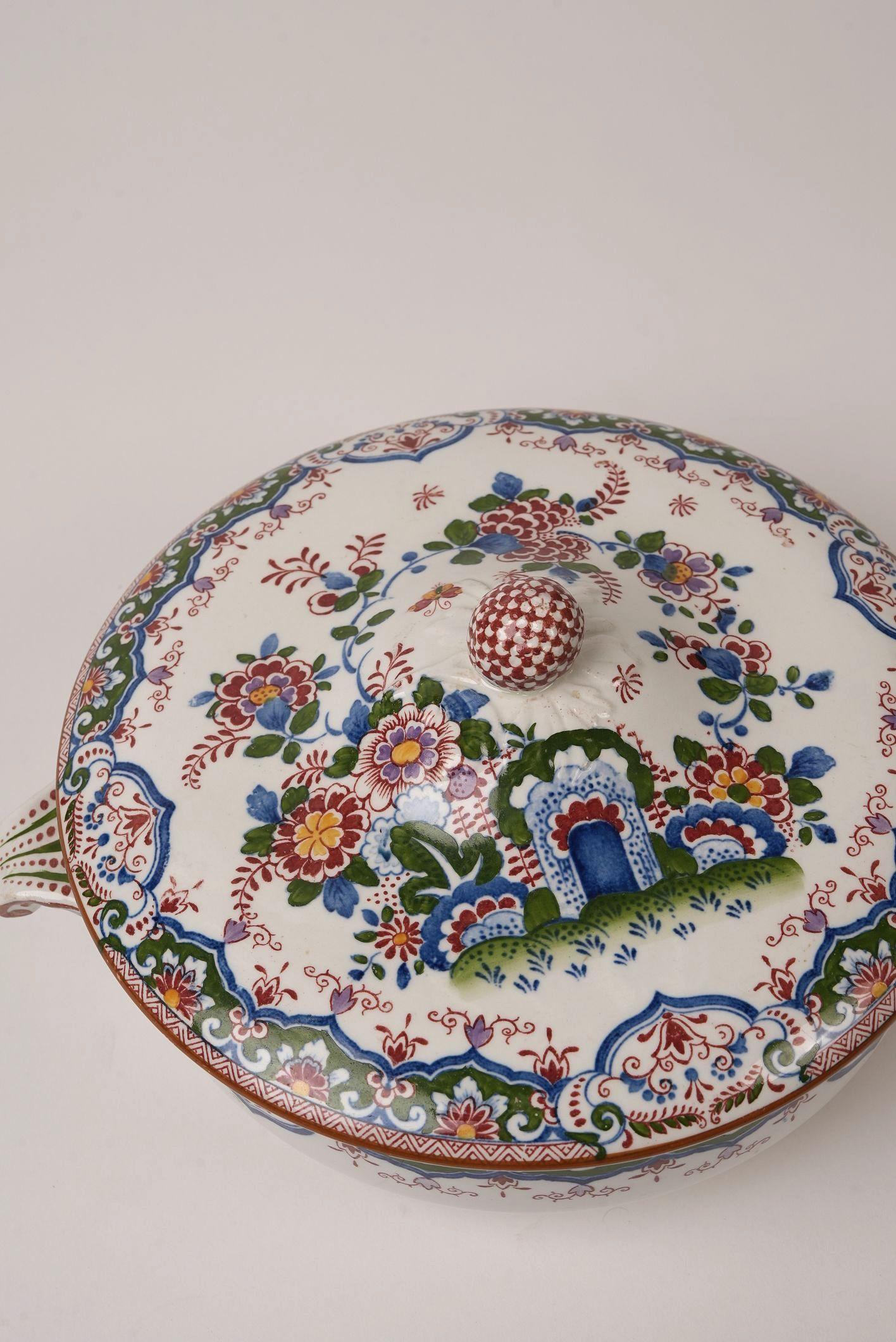 Antike Booth's 'Old Dutch Peacock' China 26-teiliges Tafelservice im Angebot 4