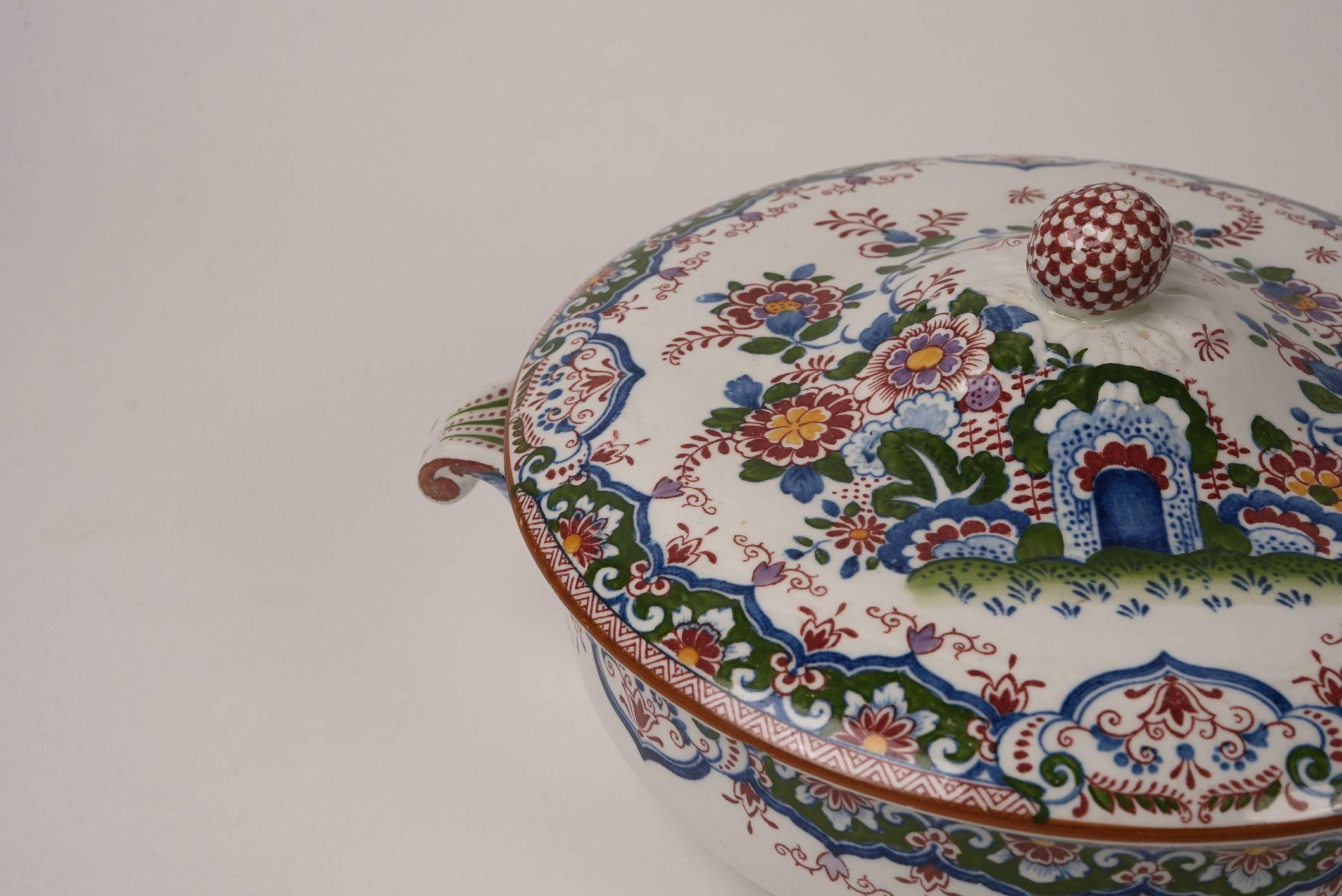 Antike Booth's 'Old Dutch Peacock' China 26-teiliges Tafelservice im Angebot 6