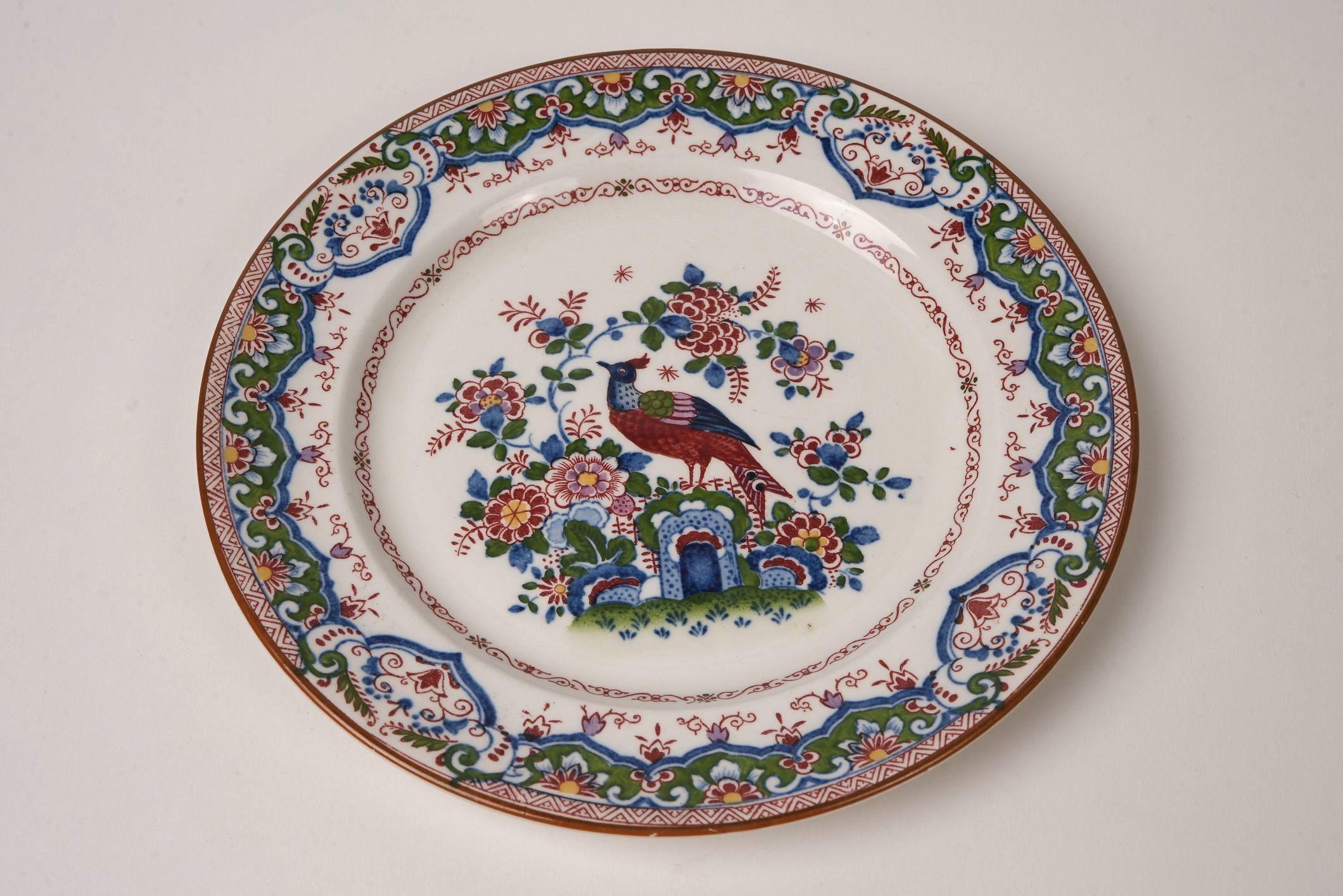 Antike Booth's 'Old Dutch Peacock' China 26-teiliges Tafelservice im Angebot 10