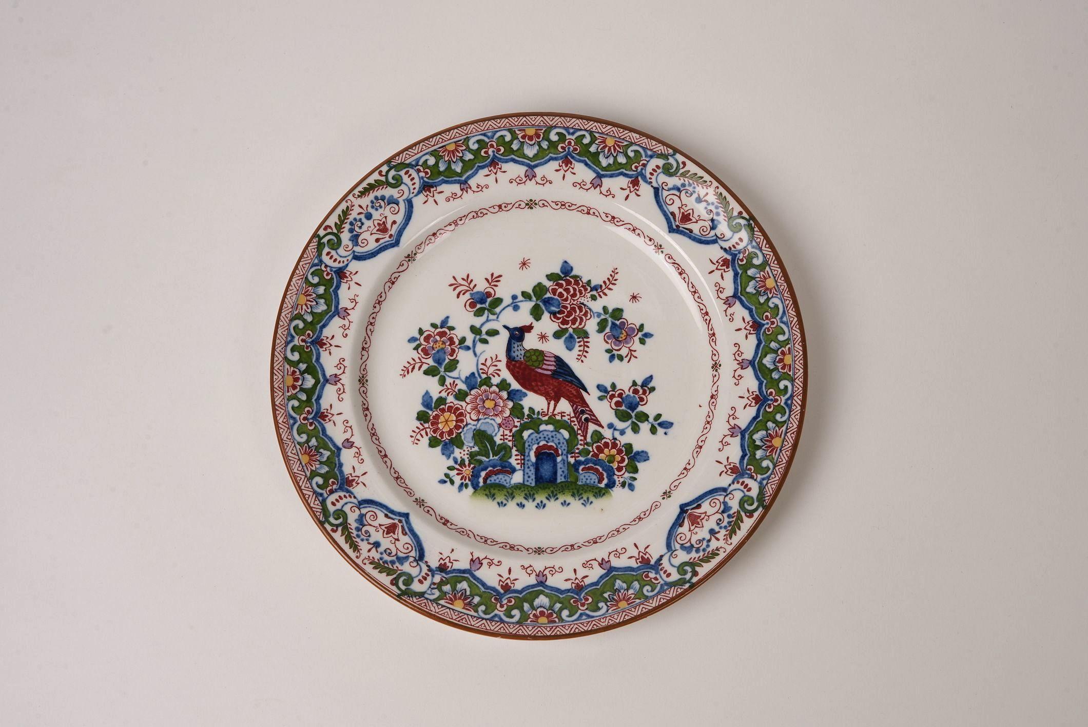 Antike Booth's 'Old Dutch Peacock' China 26-teiliges Tafelservice im Angebot 11