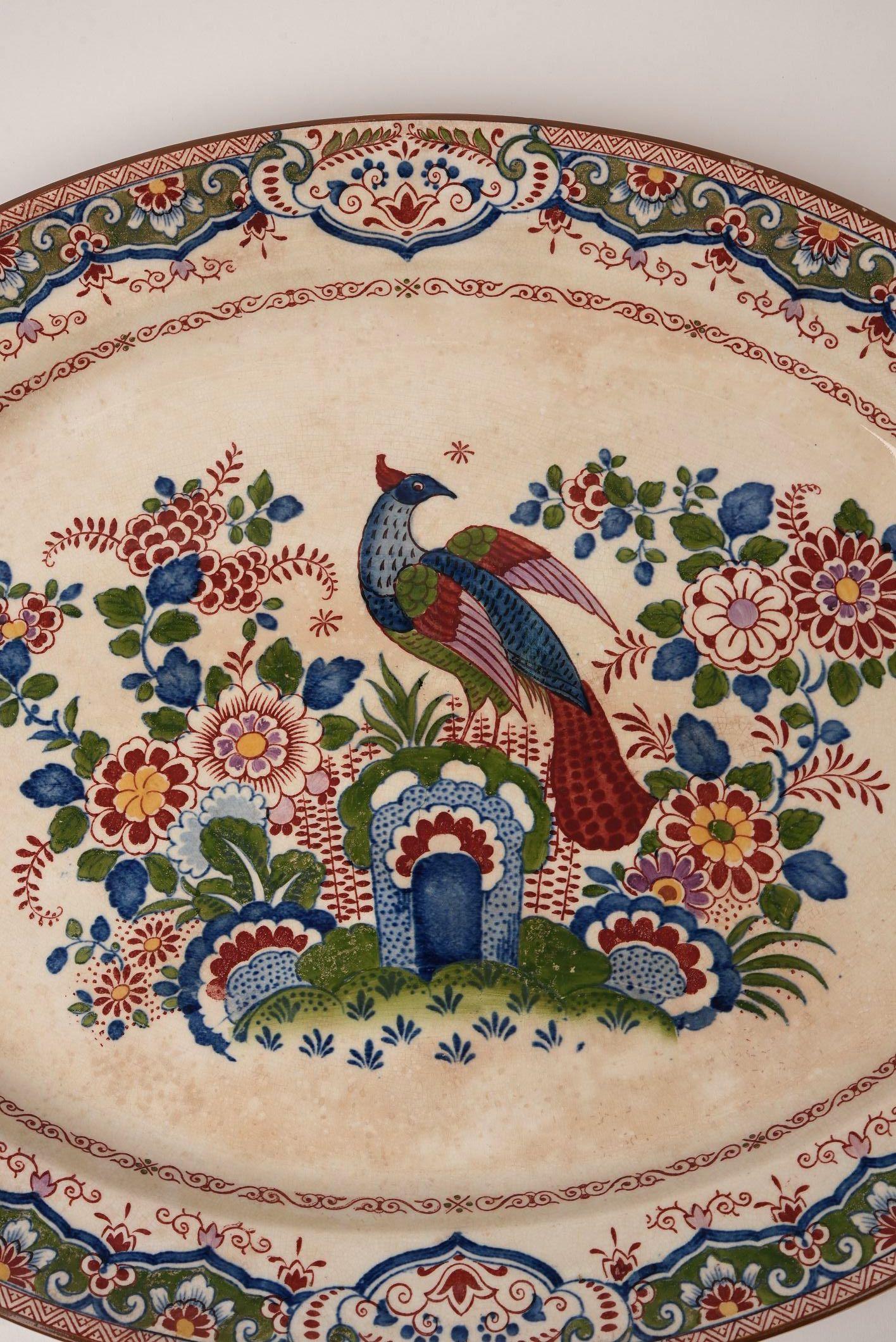 Antike Booth's 'Old Dutch Peacock' China 26-teiliges Tafelservice im Zustand „Gut“ im Angebot in Worcester Park, GB