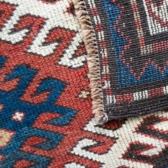 Antique Bordjalou Kazak Rug, 5'5" x 8'8", Navajo-Like Graphic Composition