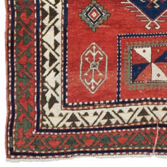 Antique Bordjalou Prayer Rug - 19th Century Caucasian Bordjalou Rug, Antique Rug