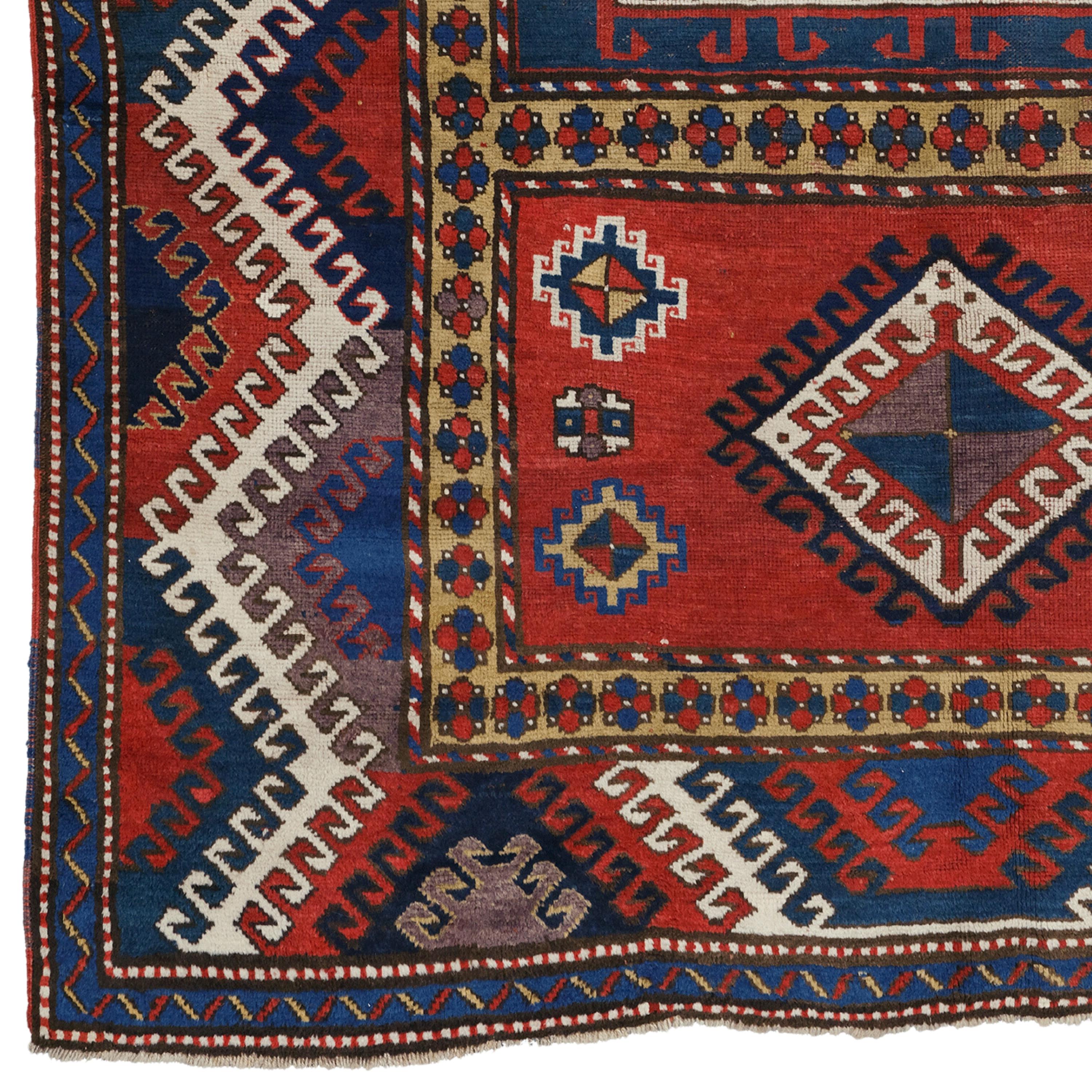 A Historical Masterpiece: Antique Caucasian Bordjalou Rug, Mid-19th Century

If you want to add historical and artistic value to your home, this antique carpet is for you. This carpet is a Caucasian Bordjalou carpet from the mid-19th century.