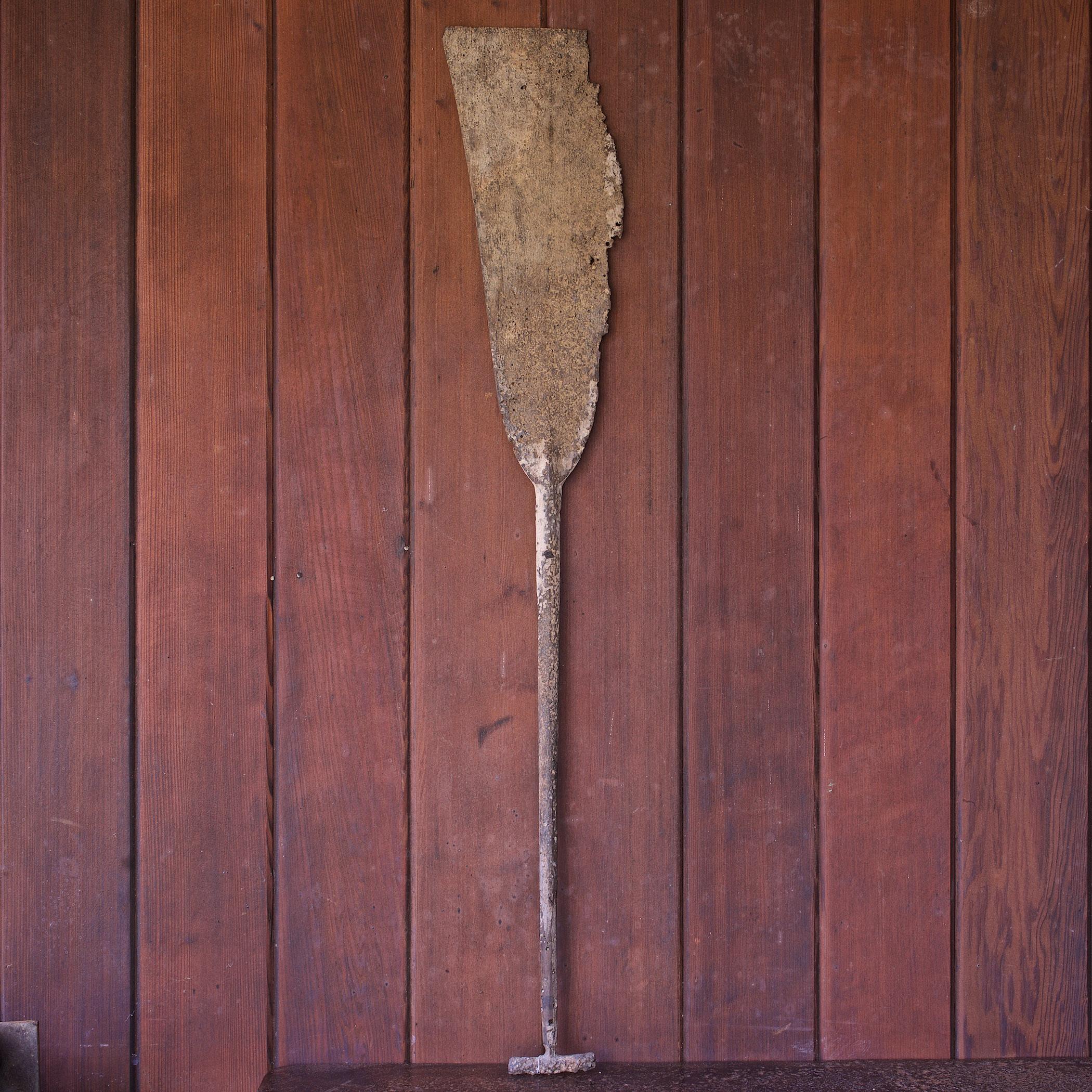 Primitive Antique Borneo Ironwood Sea Salvaged Ceremonial Wedding Paddle Art Sculpture For Sale