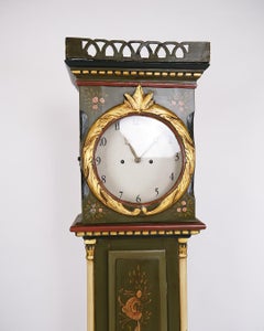 Antique Bornholm Clock With Hand Painted Decoration