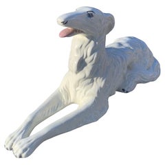 Antique Borzoi Porcelain or Ceramic Dog Figurine