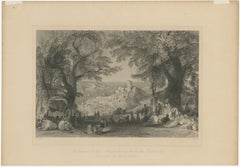 Antiker Bosporus-Eingangsdruck, Allom-Blick auf das Schwarze Meer, Konstantinopel, ca. 1838