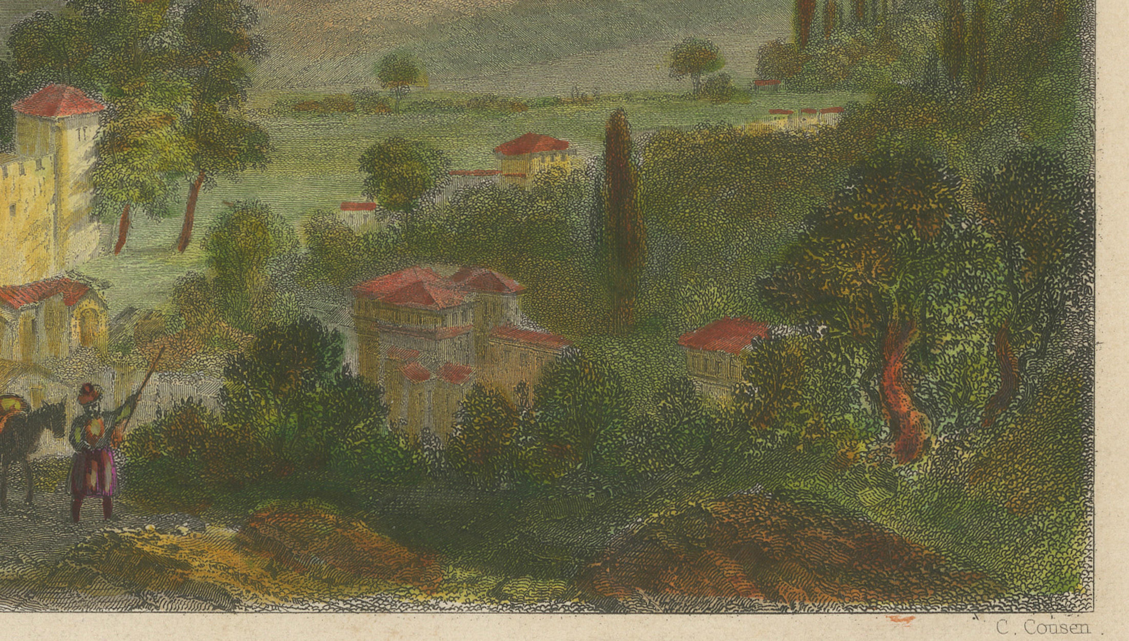 Antique Bosporus View with Beil-Gorod Fort – Bartlett Constantinople, ca.1839