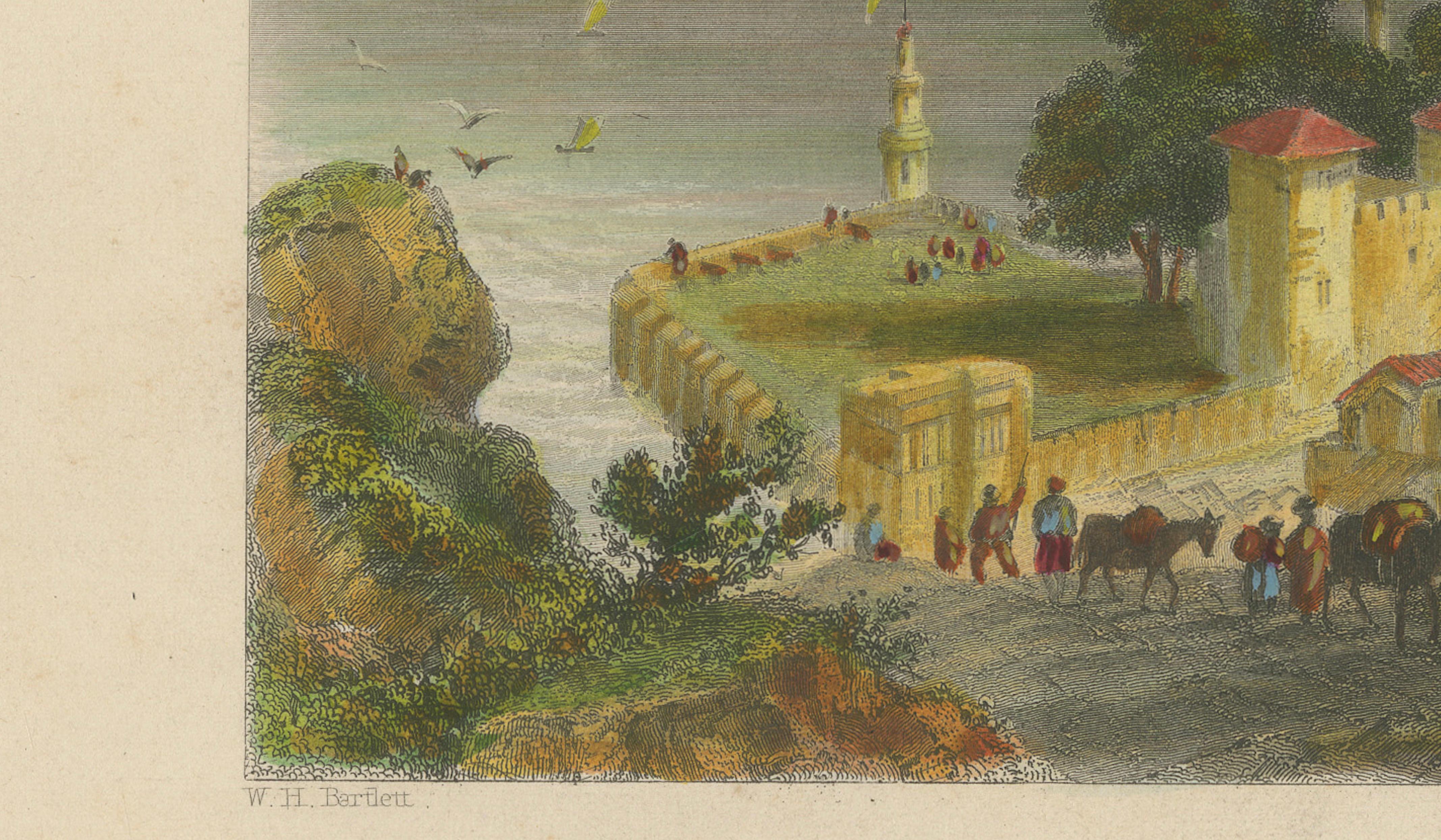 Antique Bosporus View with Beil-Gorod Fort – Bartlett Constantinople, ca.1839
