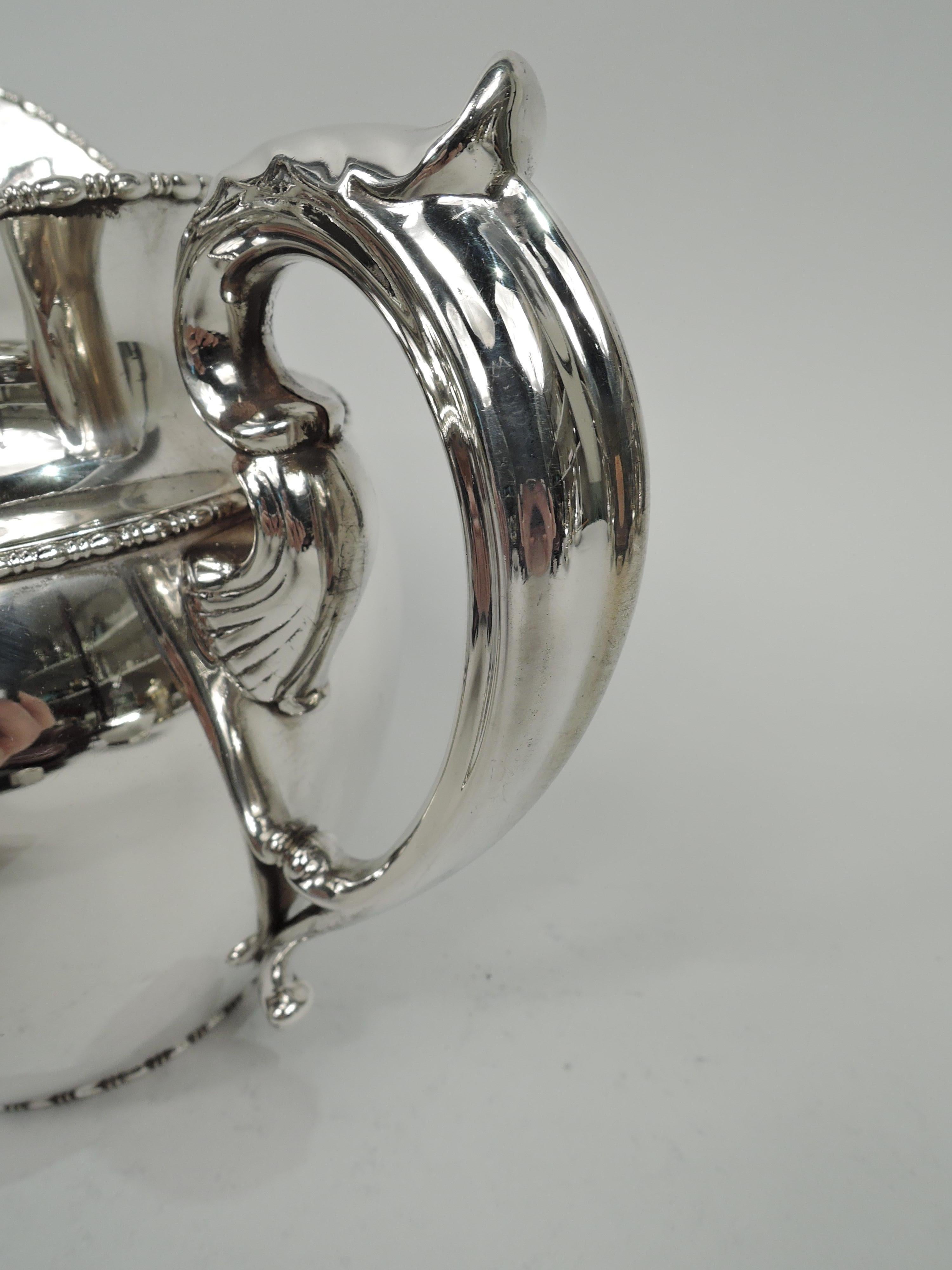 Antigua jarra de agua de plata de ley Boston Edwardian Classical Estadounidense en venta