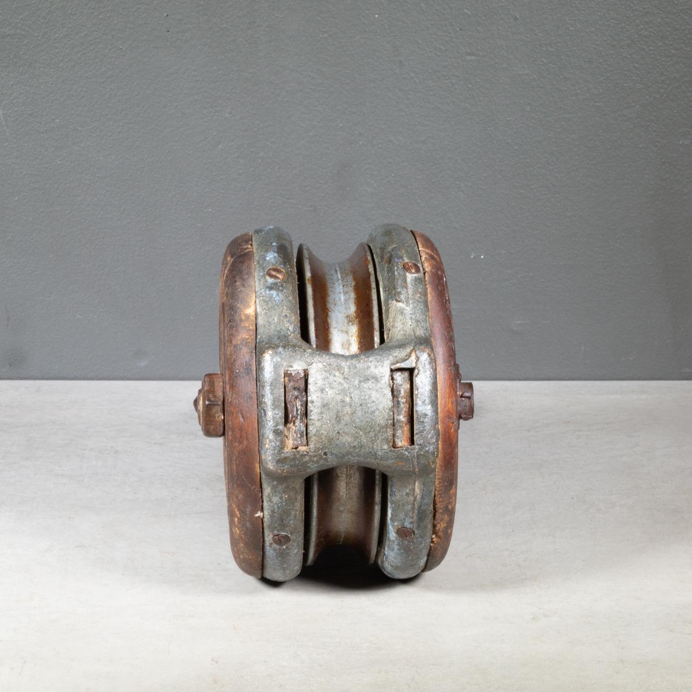 Antike Boston & Lockport Block Co, Block und Tackle Pulley ca. 1850-1930 im Zustand „Gut“ im Angebot in San Francisco, CA