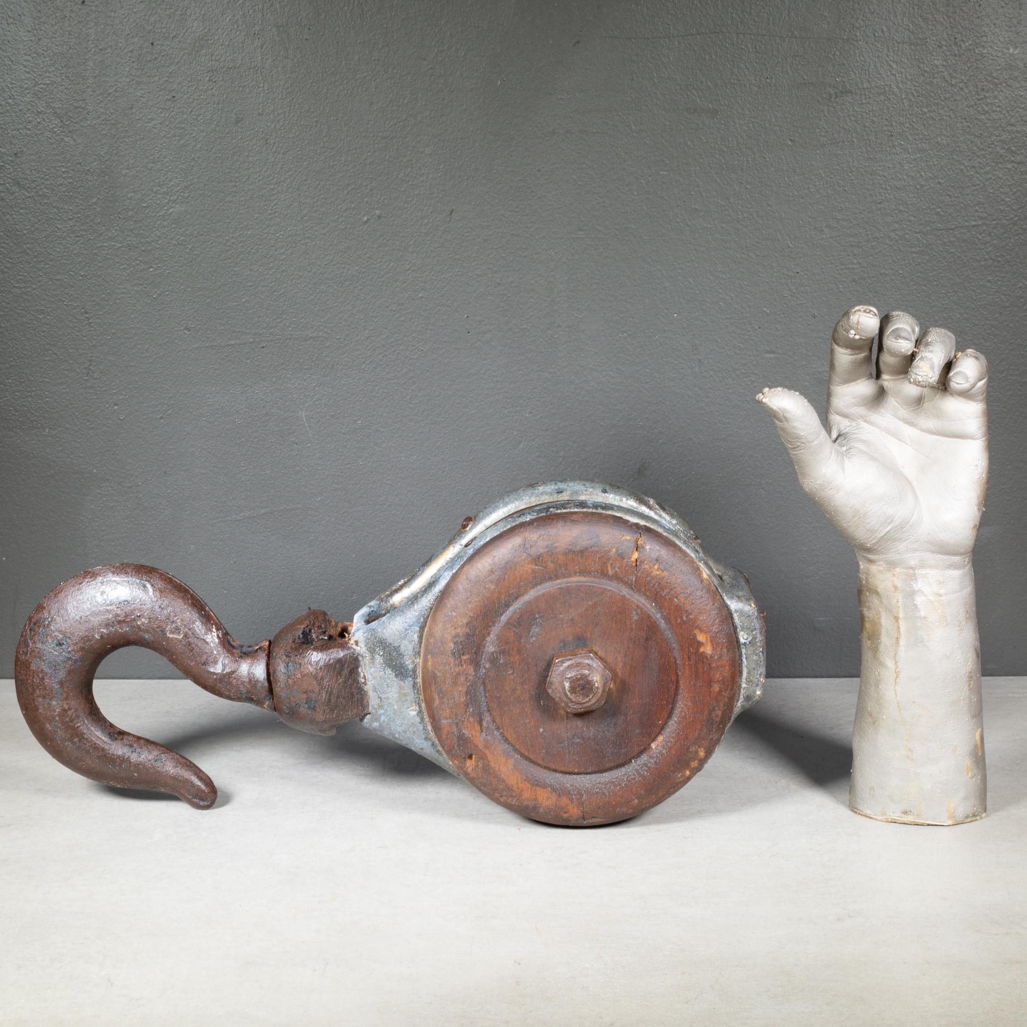 Antike Boston & Lockport Block Co, Block und Tackle Pulley ca. 1850-1930 (19. Jahrhundert) im Angebot