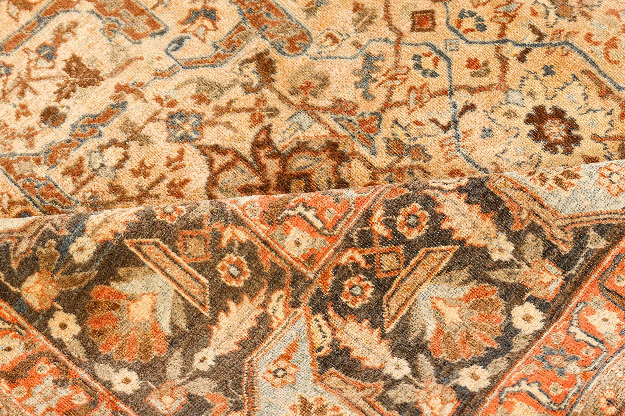 Antique tapis persan en laine Tabriz Botanic fait à la main
Taille : 11'0
