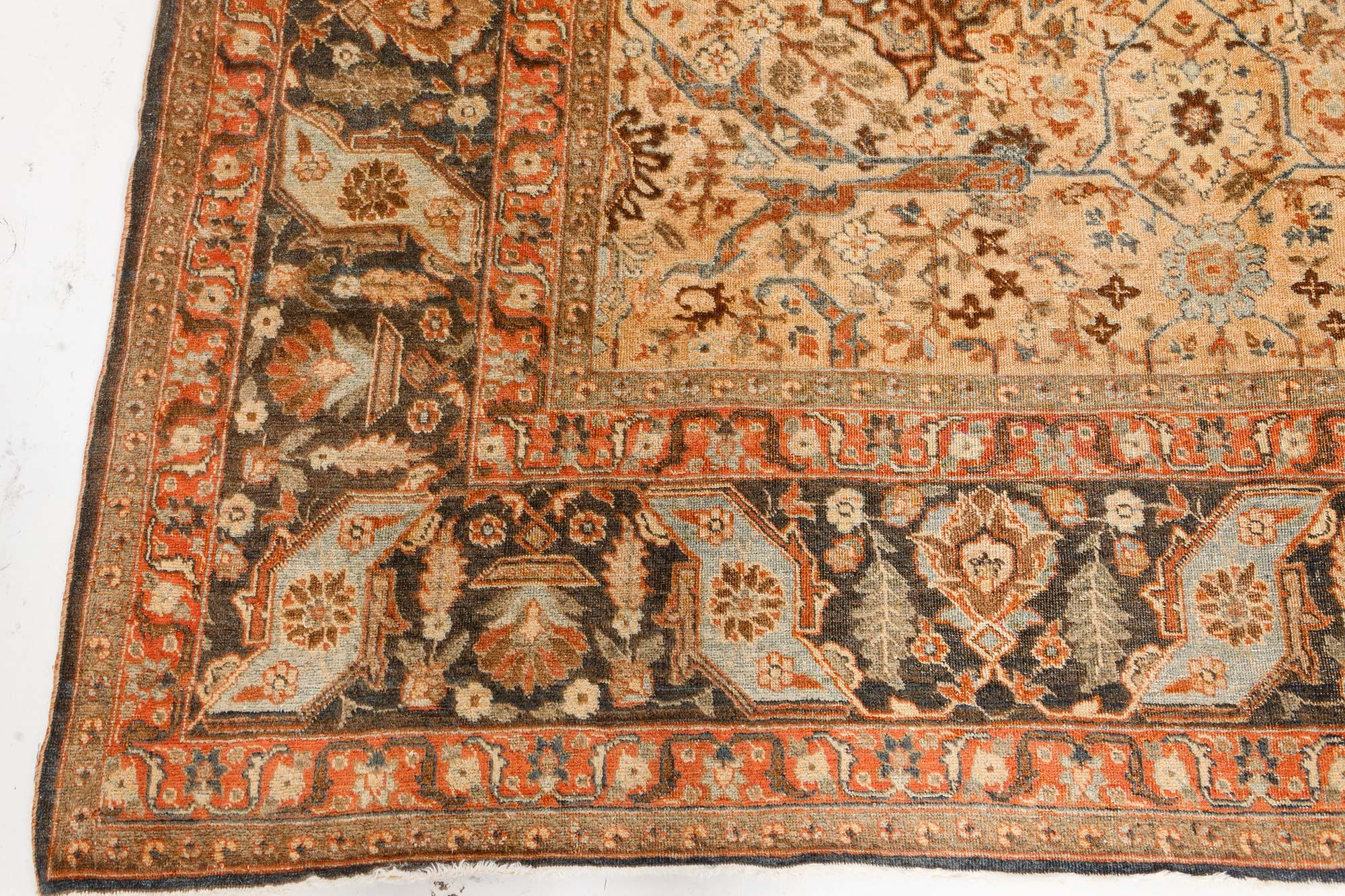 Tapis persan ancien Tabriz Botanic fait à la main Doris Leslie Blau Bon état - En vente à New York, NY