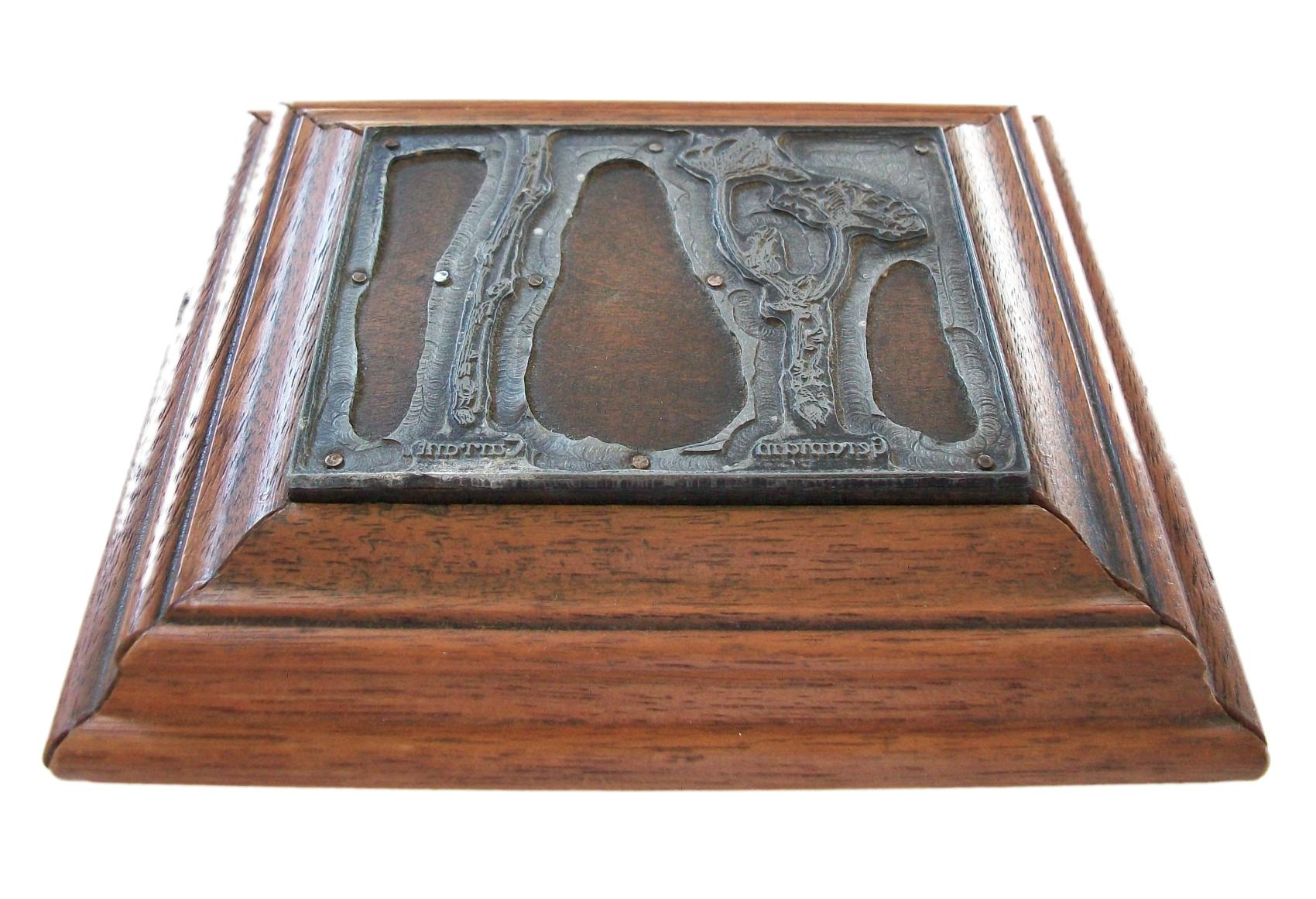 Antique Botanical Book Printing / Engraving Plate, Walnut Frame, 19th Century For Sale 2