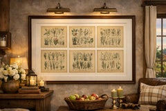 Antique Botanical Prints Set, German Atlas Plants & Grasses, circa 1885