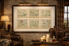 Antique Botanical Prints Set, German Wildflower Atlas Plates, Stuttgart 1885