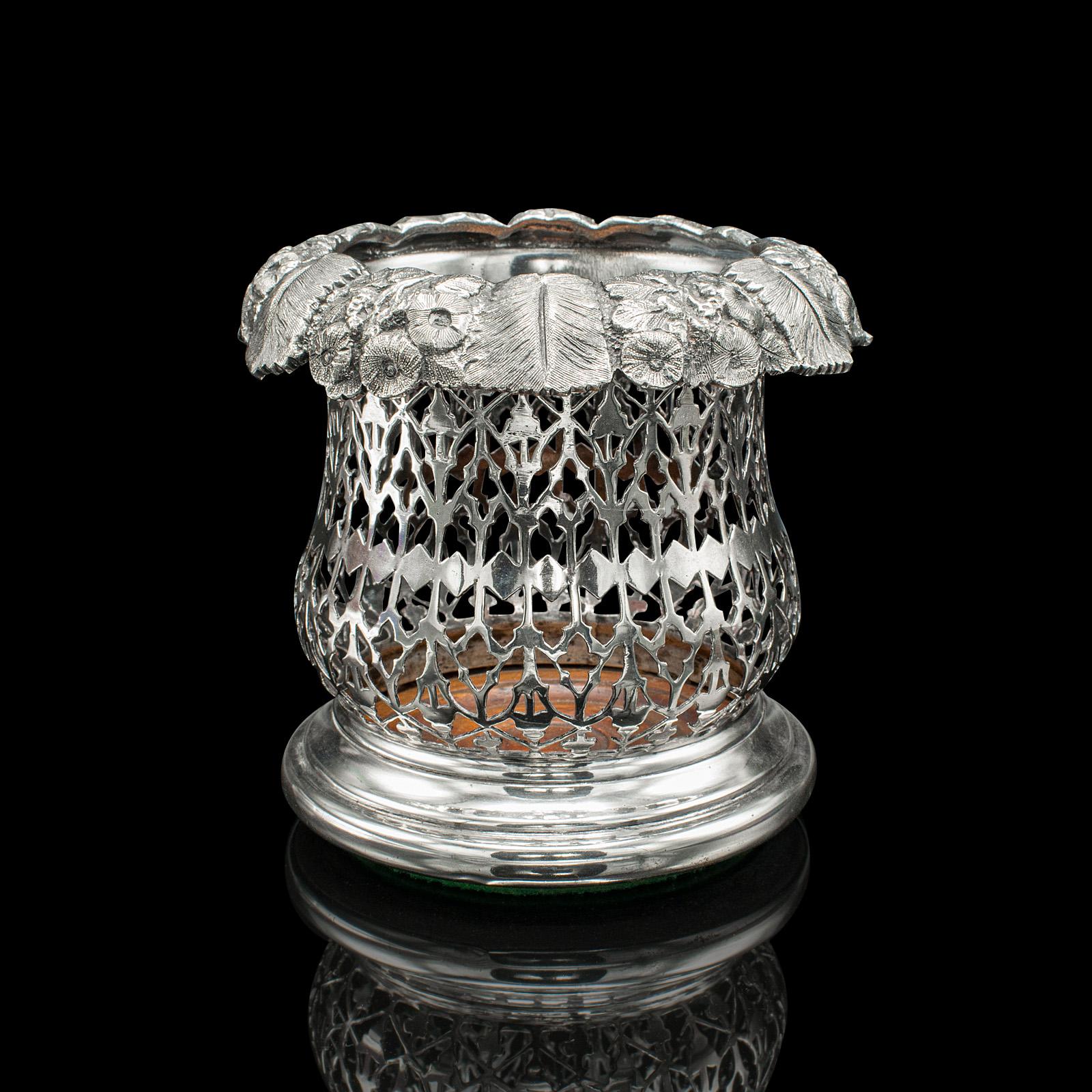 Posavasos Antiguo, Inglés, Plateado, Decorativo, Victoriano Británico en venta