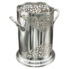 Antique Bottle Cooler, English, Silver Plate, Champagne Magnum Bucket, C.1920