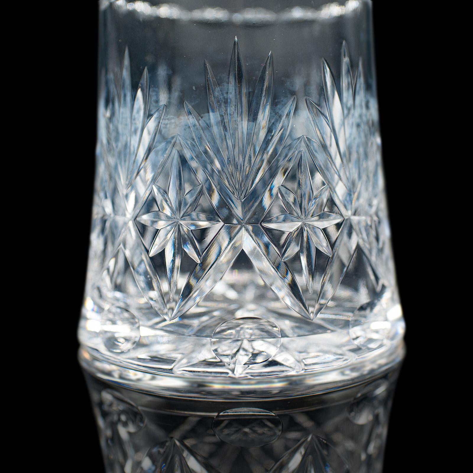 Antiker Flaschenbehälter, englisch, geschliffenes Kristallglas, Untersetzer, Edwardianisch, um 1910 im Angebot 5