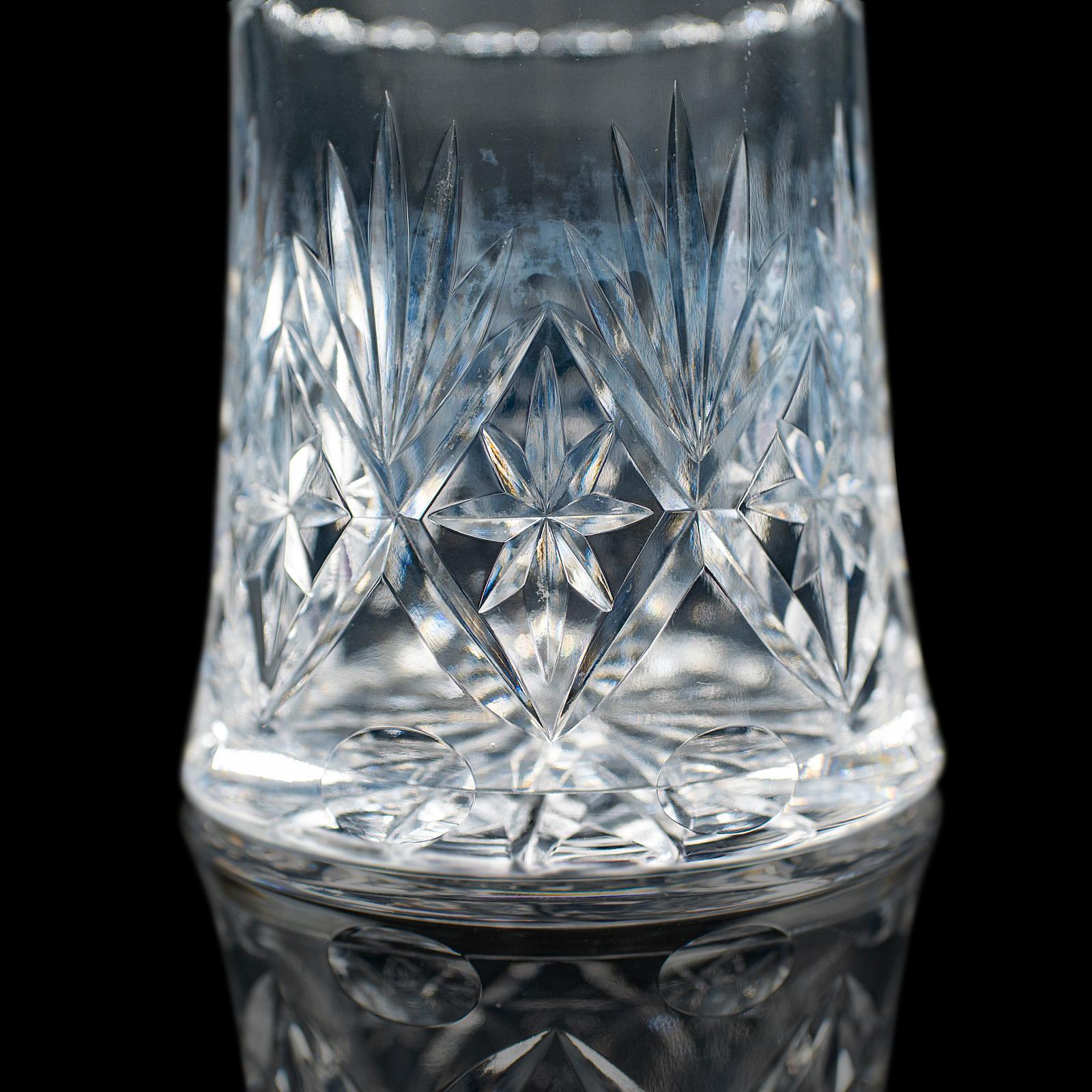 Antiker Flaschenbehälter, englisch, geschliffenes Kristallglas, Untersetzer, Edwardianisch, um 1910 im Angebot 4