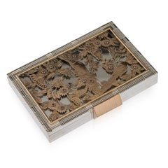 Antique Boucheron Gem-Set 18-Karat Gold, Solid Silver Minaudière, circa 1930