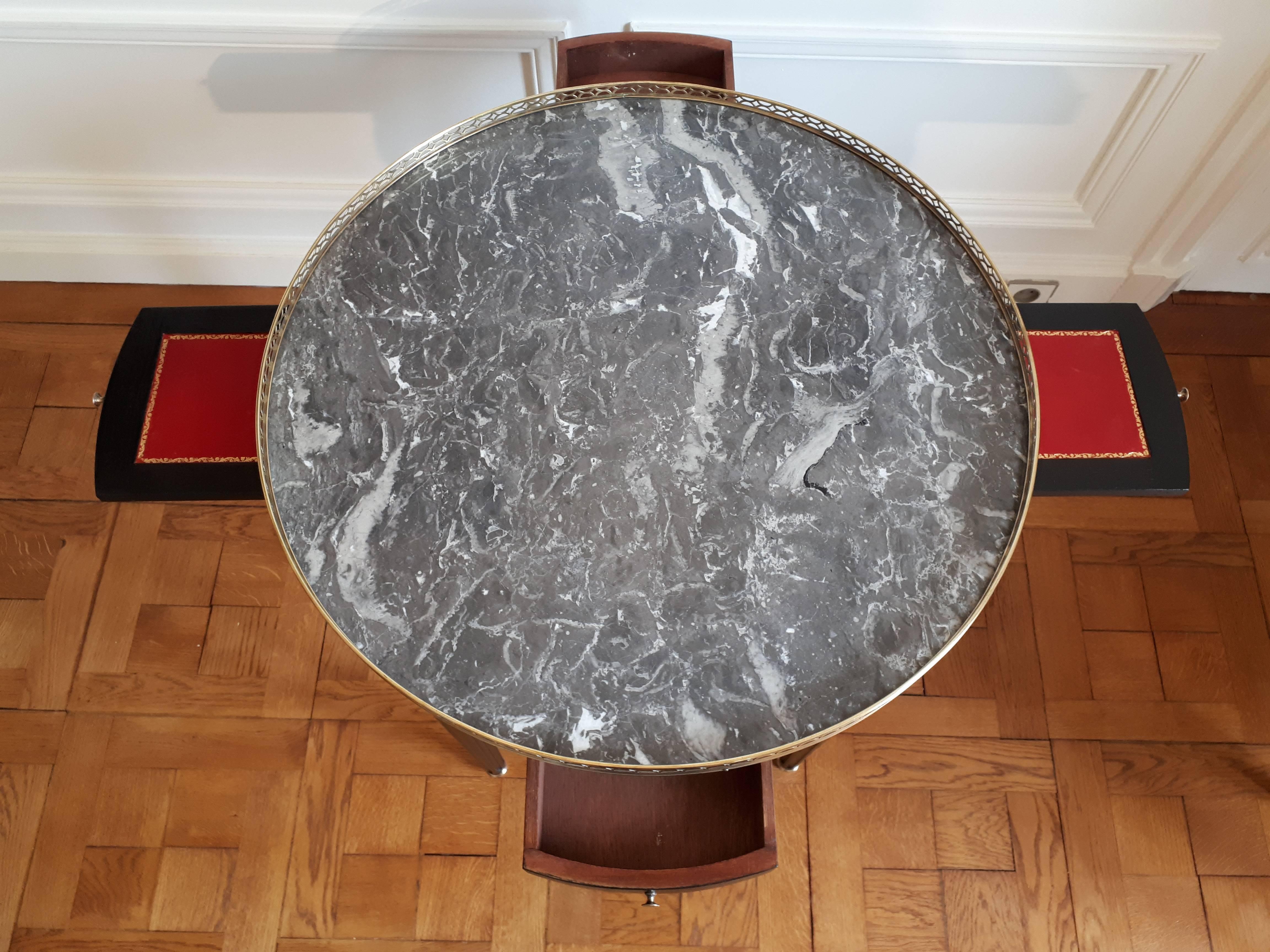 Marble Antique Bouillotte Louis XVI Style Table Gueridon
